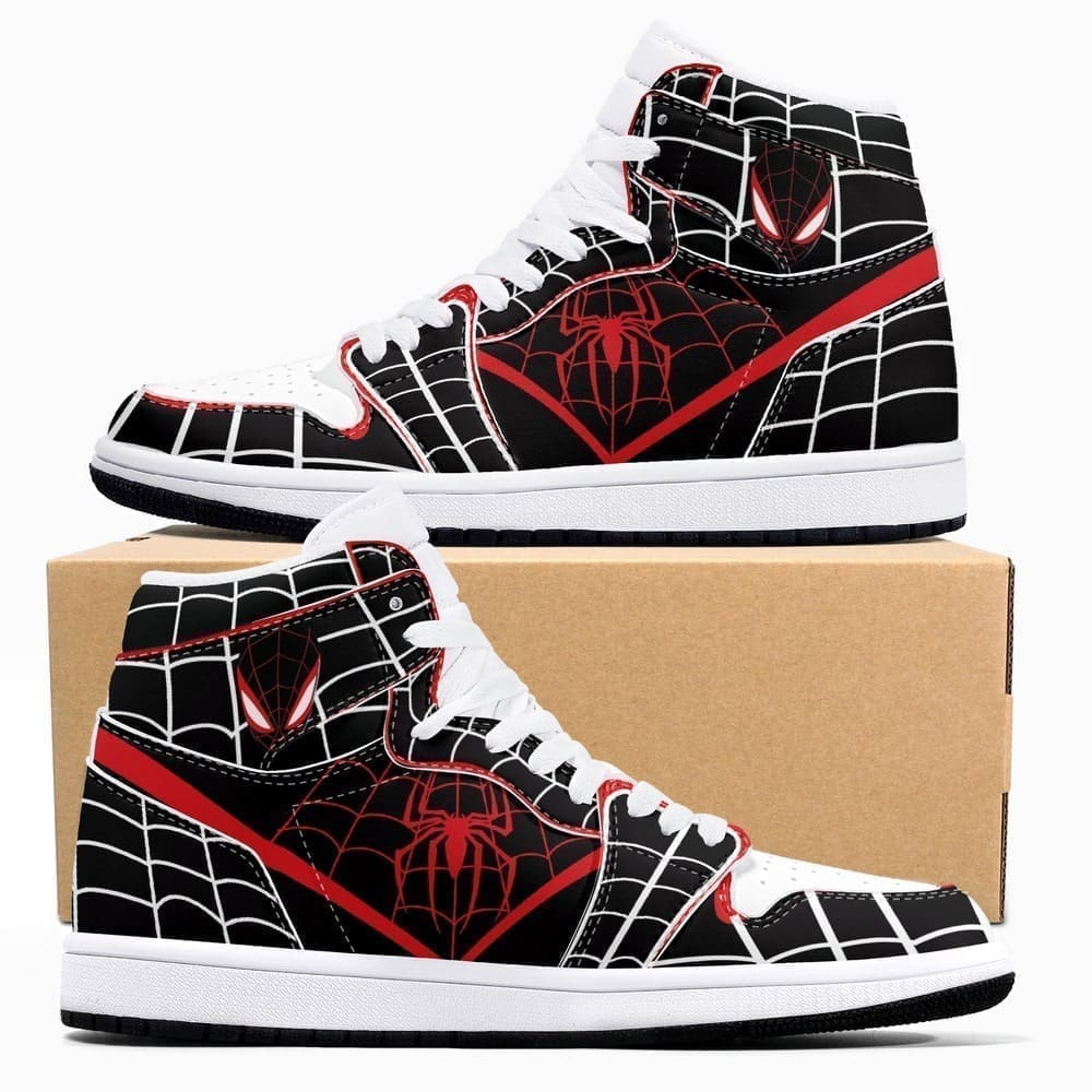 Ideafootwear Marvel Spiderman AJ1 High Sneakers Shoes For Men And Women