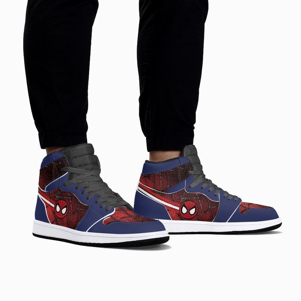 Ideafootwear Marvel Spiderman AJ1 High Sneakers Shoes For Men And Women