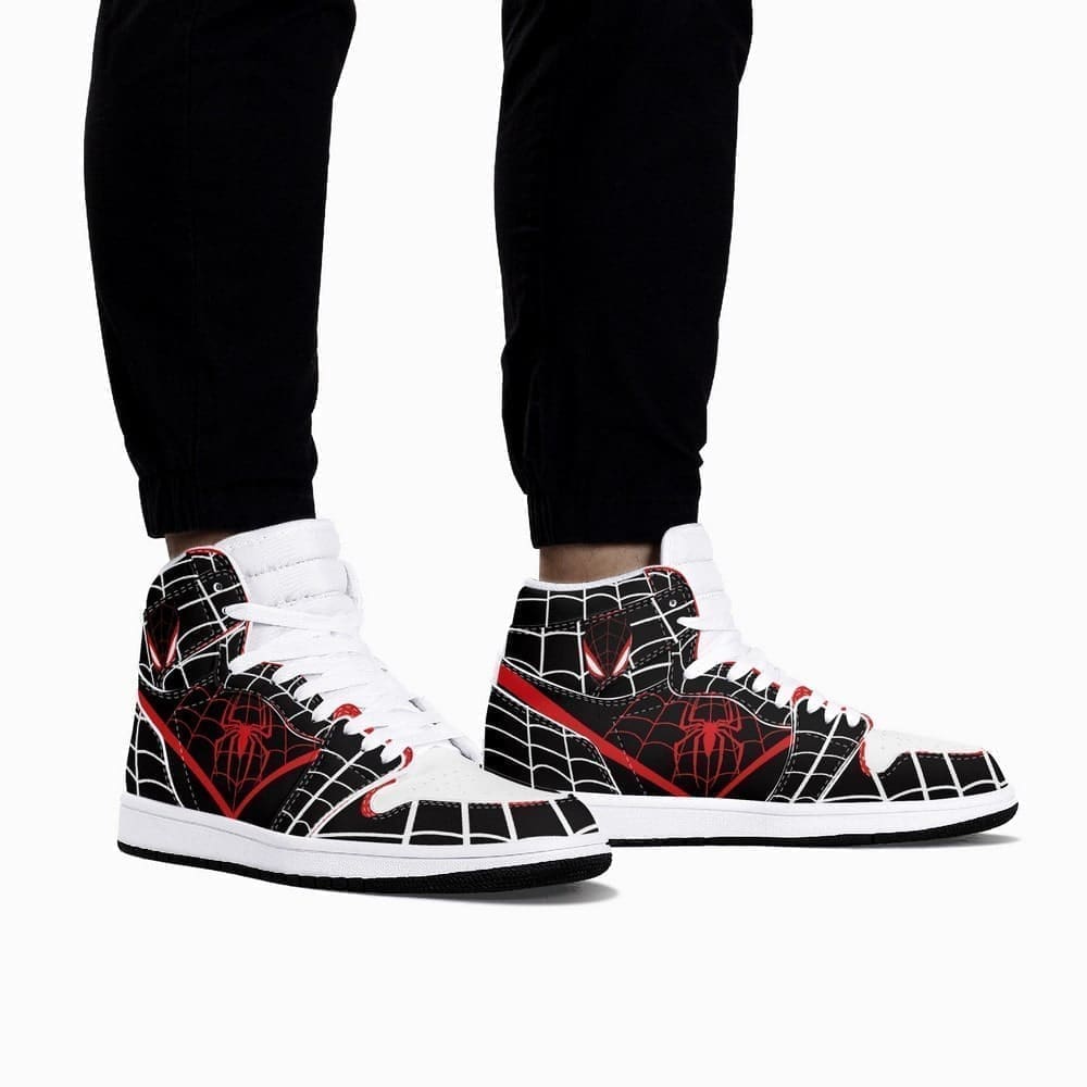 Ideafootwear Marvel Spiderman AJ1 High Sneakers Shoes For Men And Women
