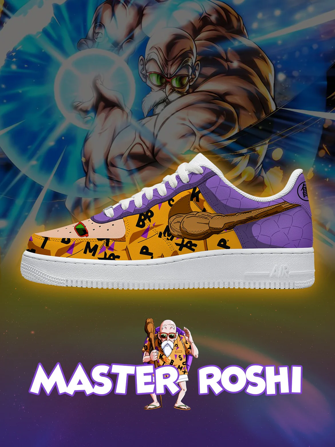 Ideafootwear Master Roshi  Air Low-Top Sneakers Shoes For Men And Women 1