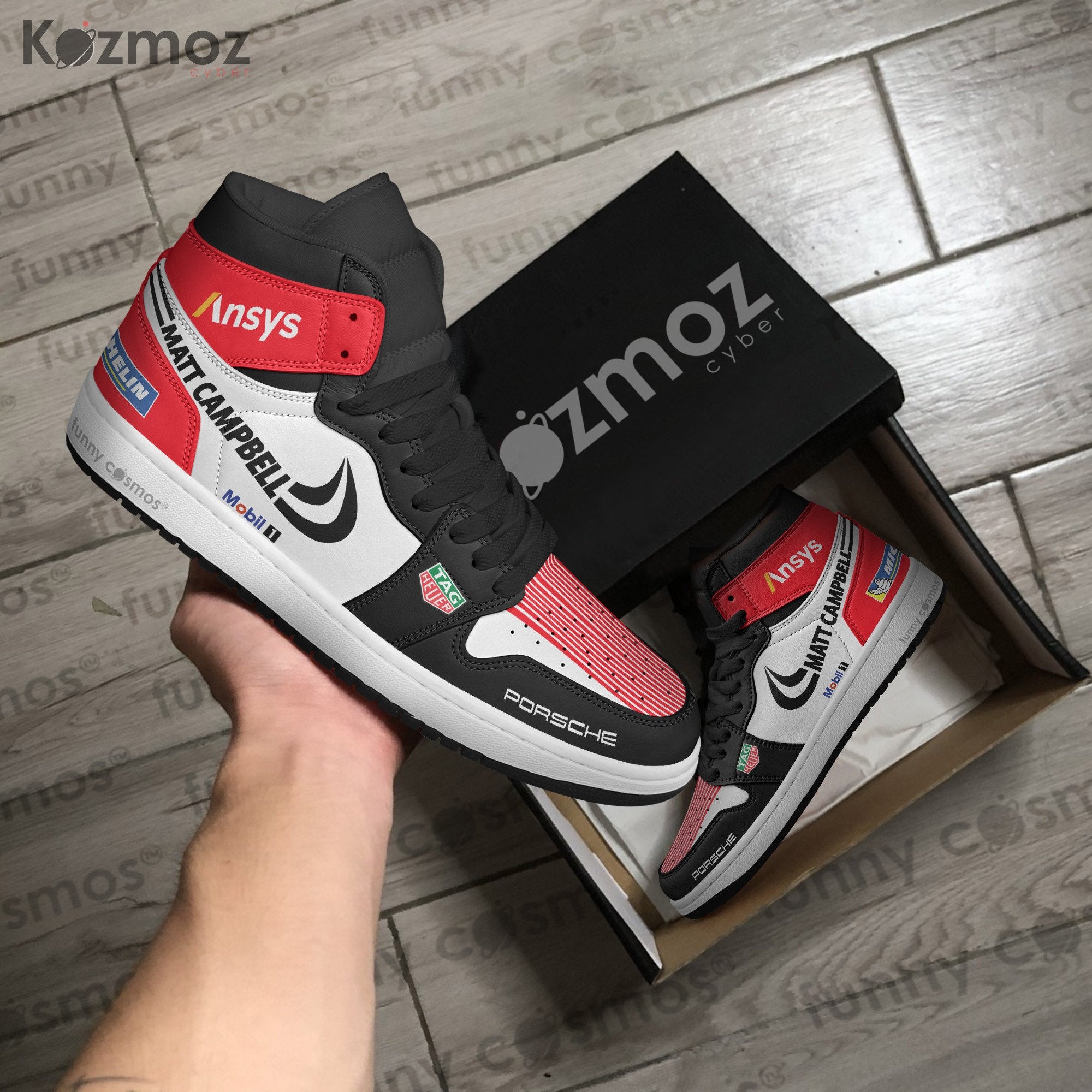 Ideafootwear Matt Campbell Porsh AJ1 High Sneakers Shoes For Men And Women