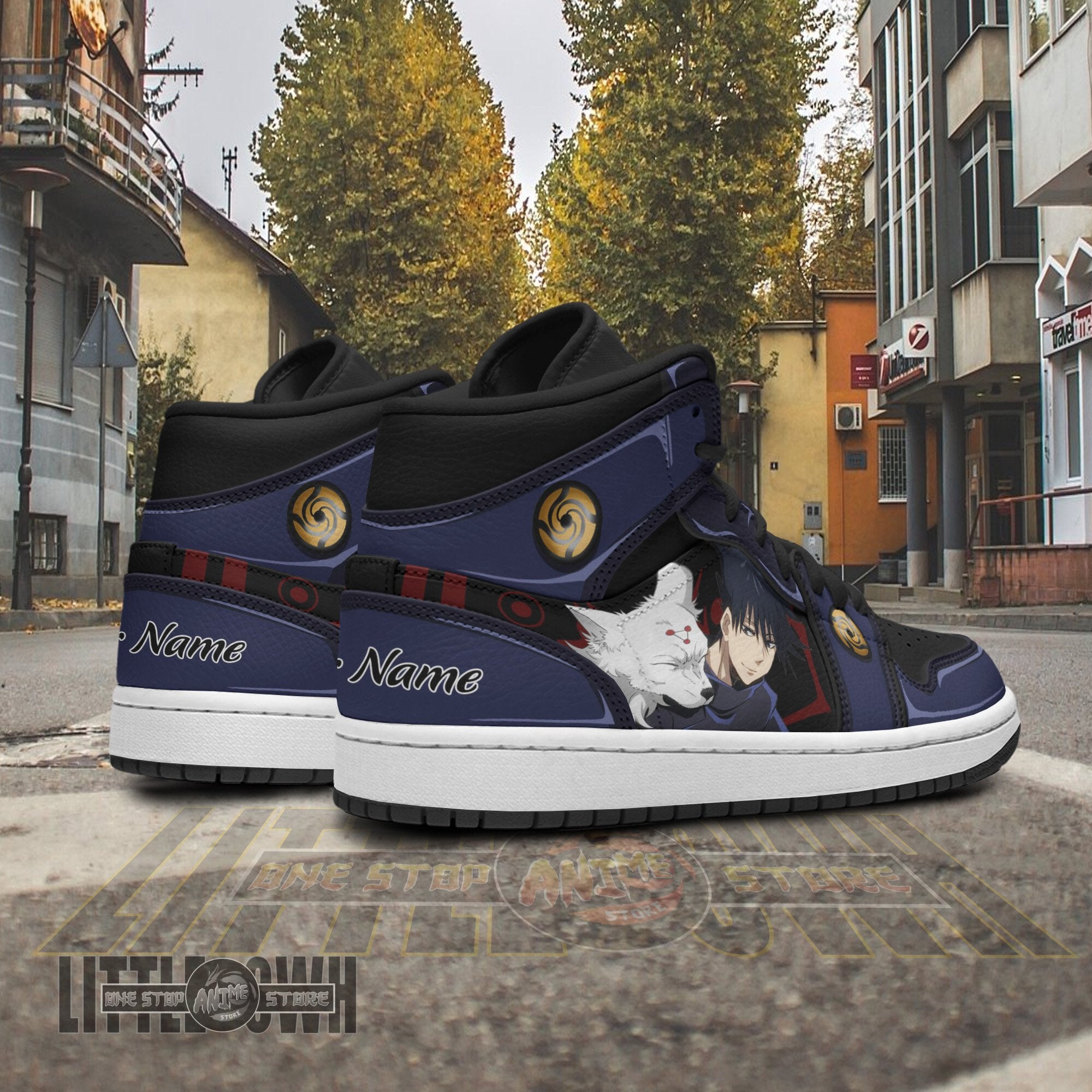 Ideafootwear Megumi Fushiguro AJ1 High Sneakers Shoes For Men And Women