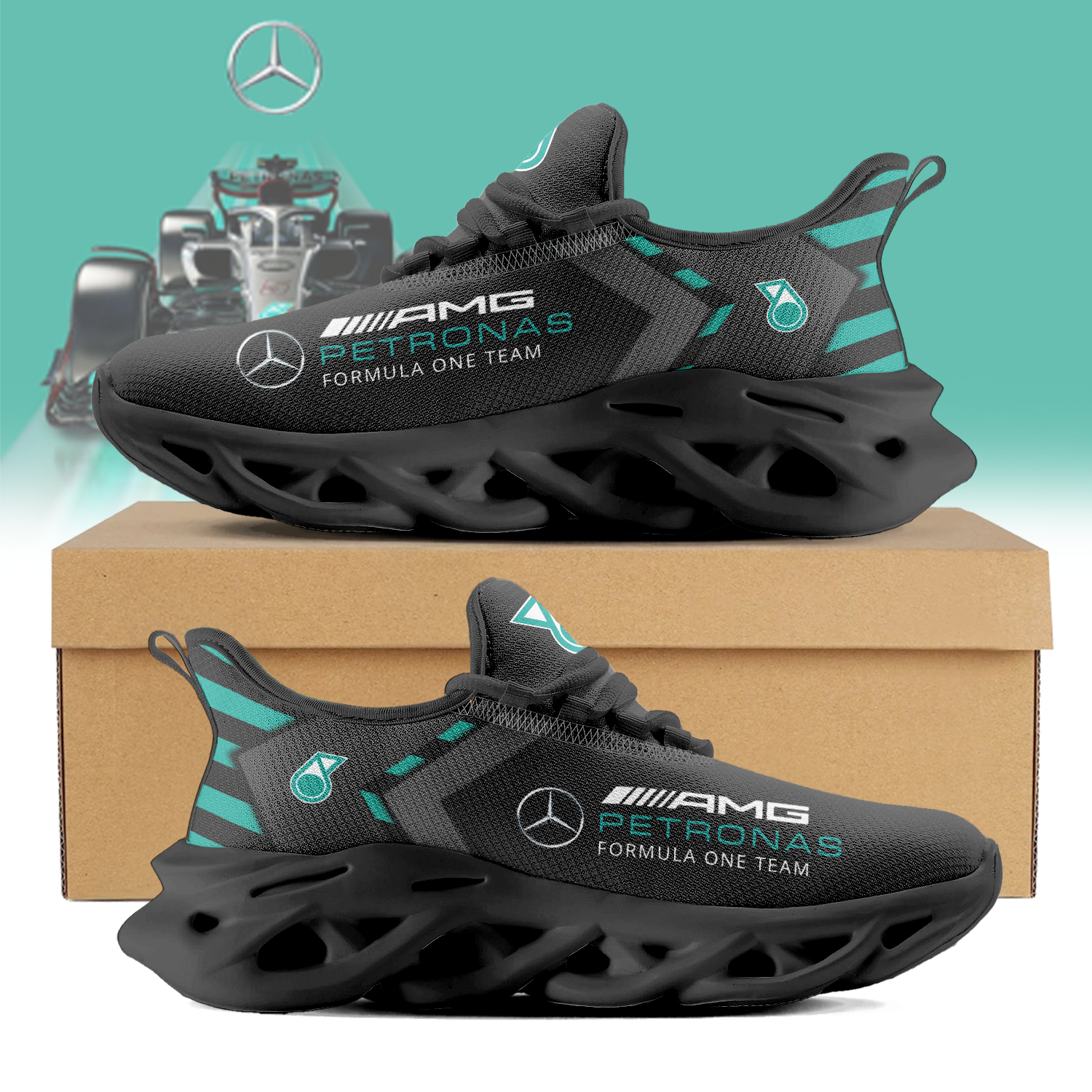 Ideafootwear Mercedes AMG Petronas Max Soul Shoes Sneakers For Men And Women