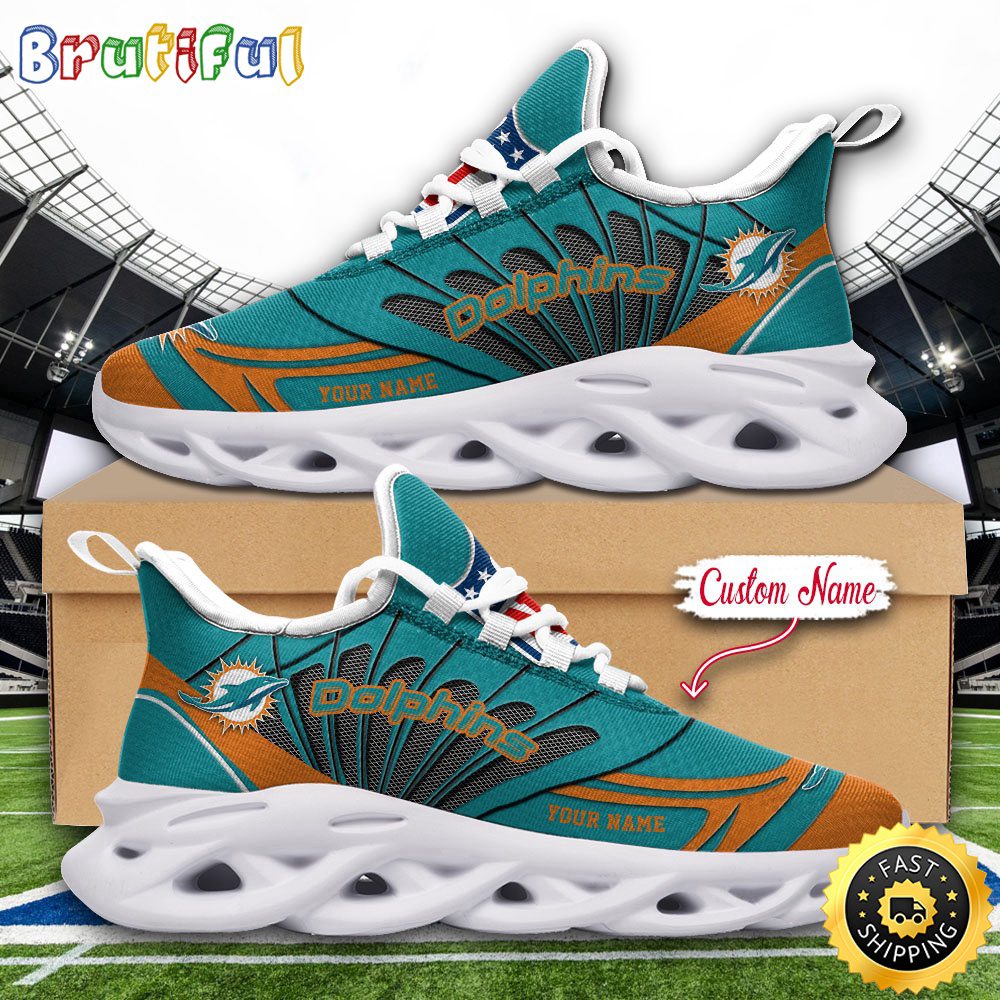 Ideafootwear Miami Dolphins Max Soul Shoes Sneakers For Men And Women