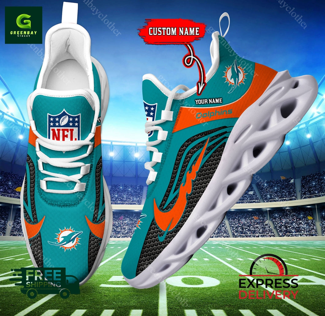Ideafootwear Miami Dolphins Max Soul Shoes Sneakers For Men And Women