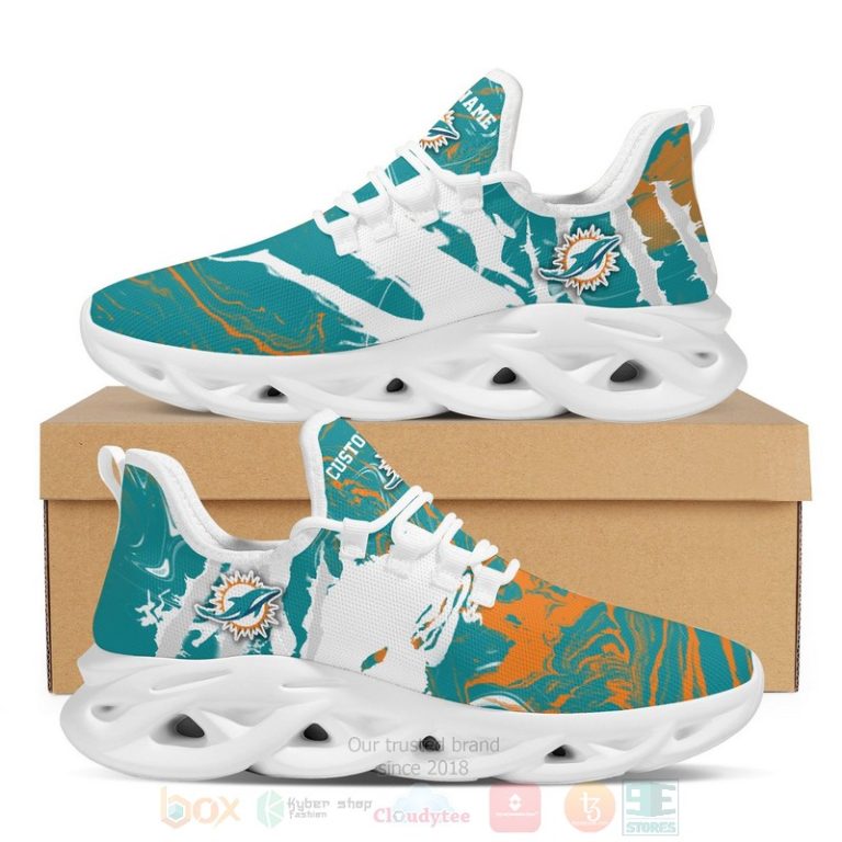 Ideafootwear Miami Dolphins Max Soul Shoes Sneakers For Men And Women