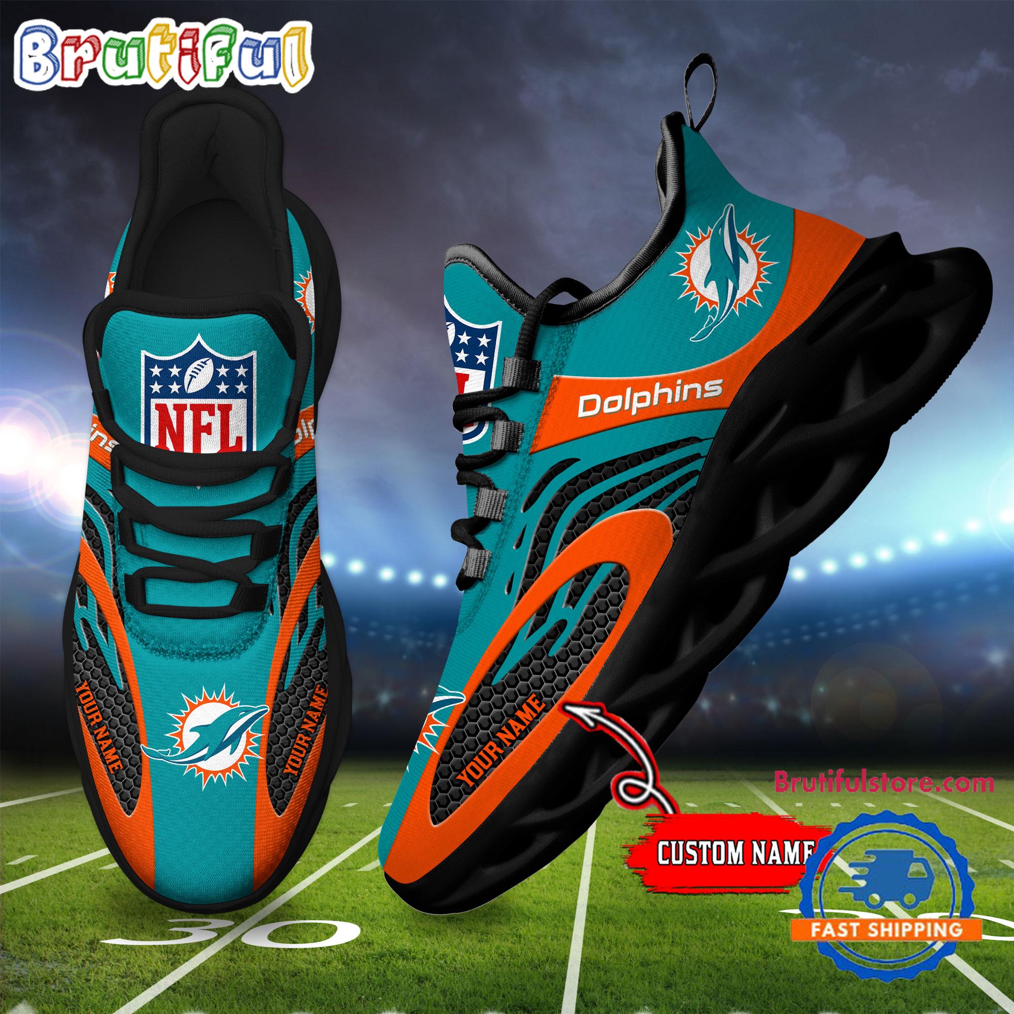 Ideafootwear Miami Dolphins Max Soul Shoes Sneakers For Men And Women