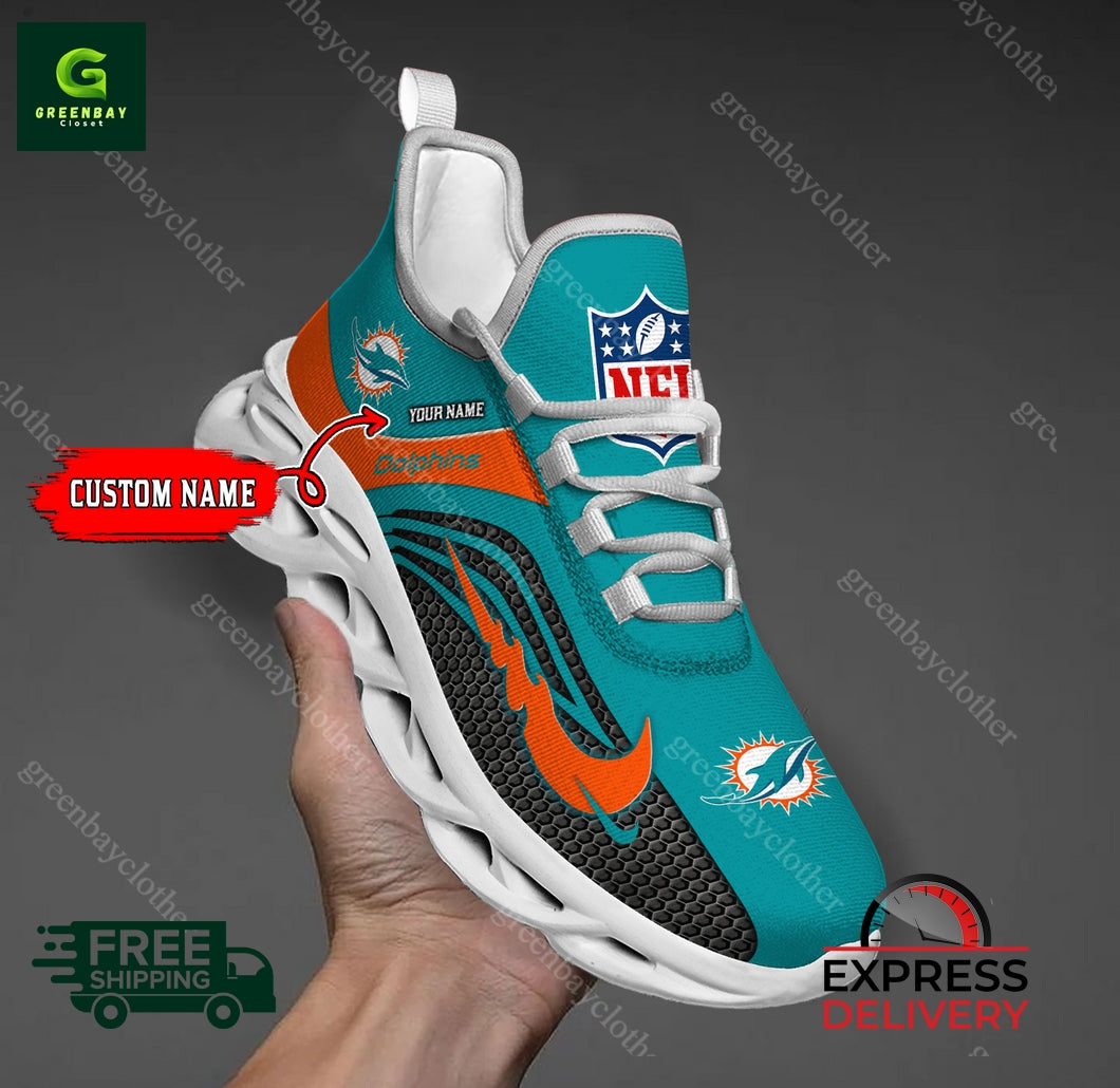 Ideafootwear Miami Dolphins Max Soul Shoes Sneakers For Men And Women