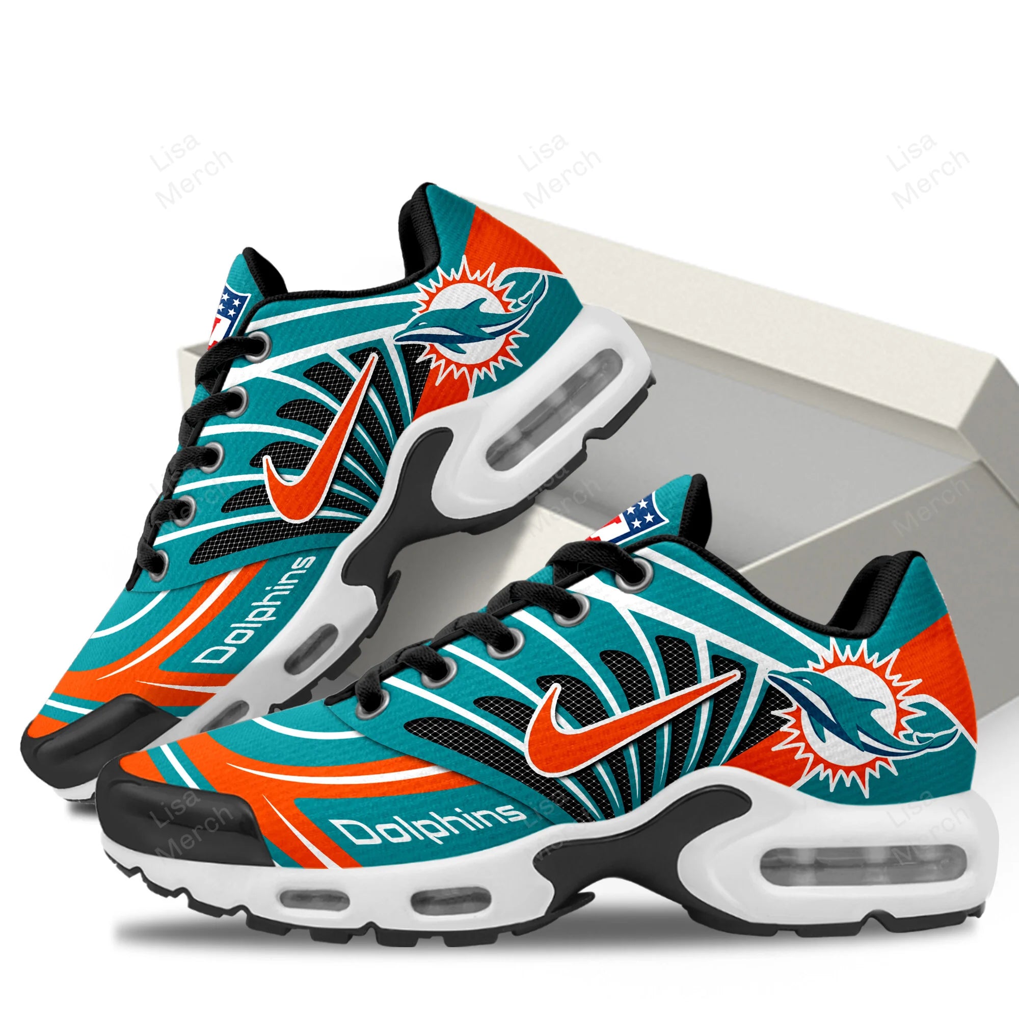 Ideafootwear Miami Dolphins TN Shoes Sneakers For Men And Women