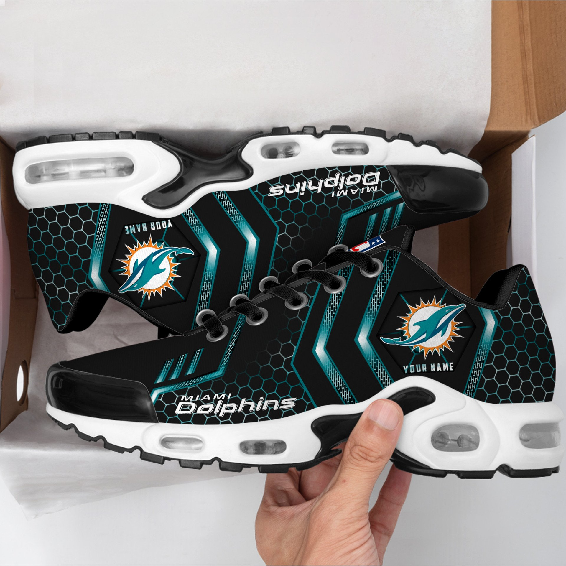 Ideafootwear Miami Dolphins TN Shoes Sneakers For Men And Women