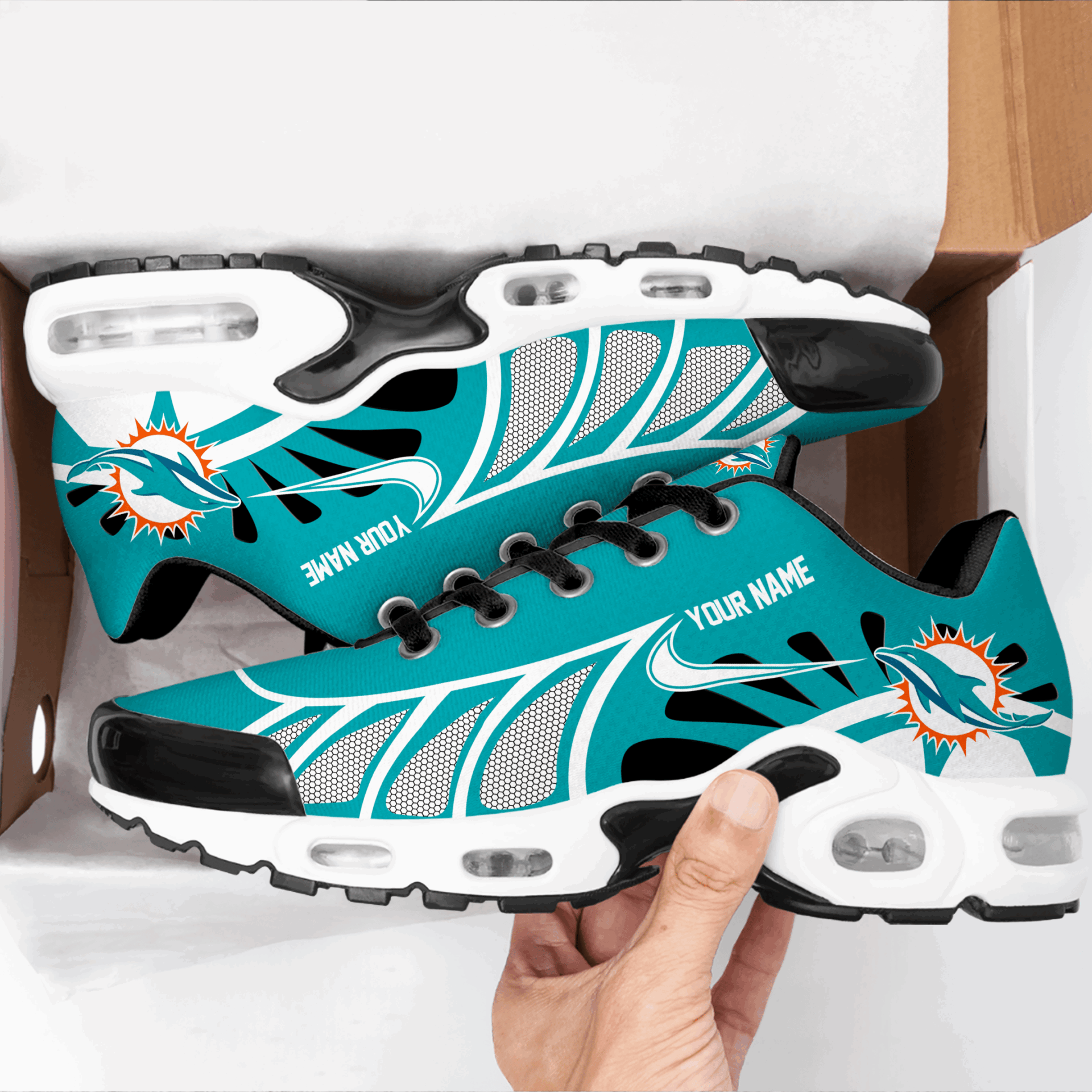 Ideafootwear Miami Dolphins TN Shoes Sneakers For Men And Women