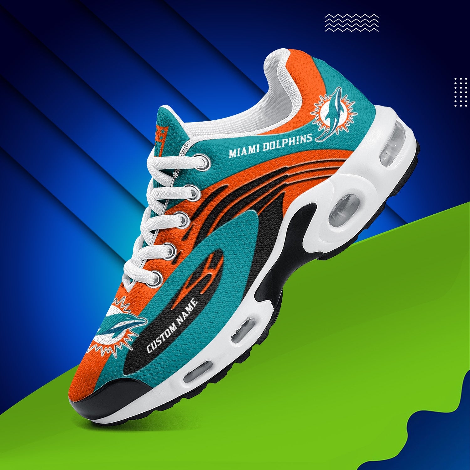 Ideafootwear Miami Dolphins TN Shoes Sneakers For Men And Women
