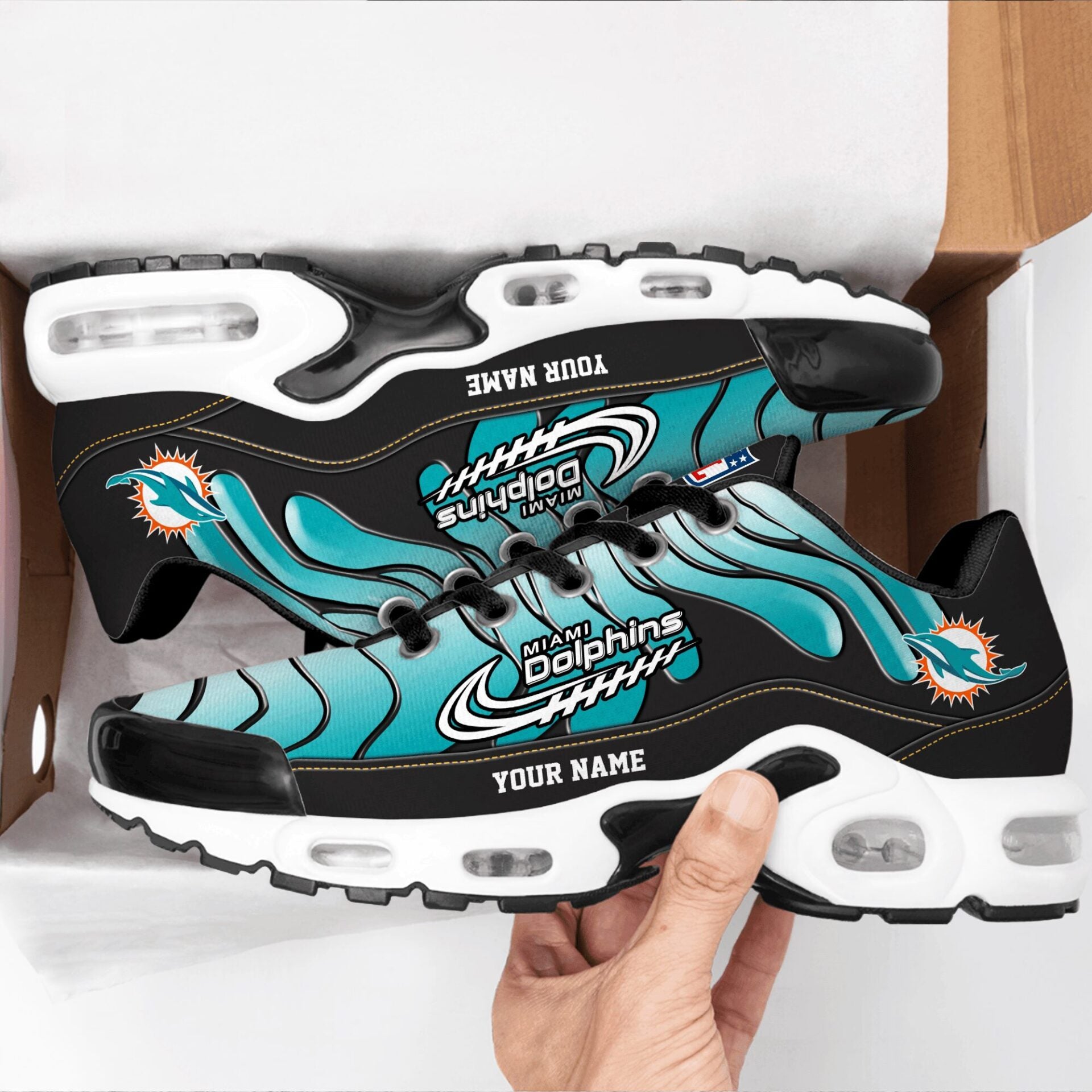Ideafootwear Miami Dolphins TN Shoes Sneakers For Men And Women