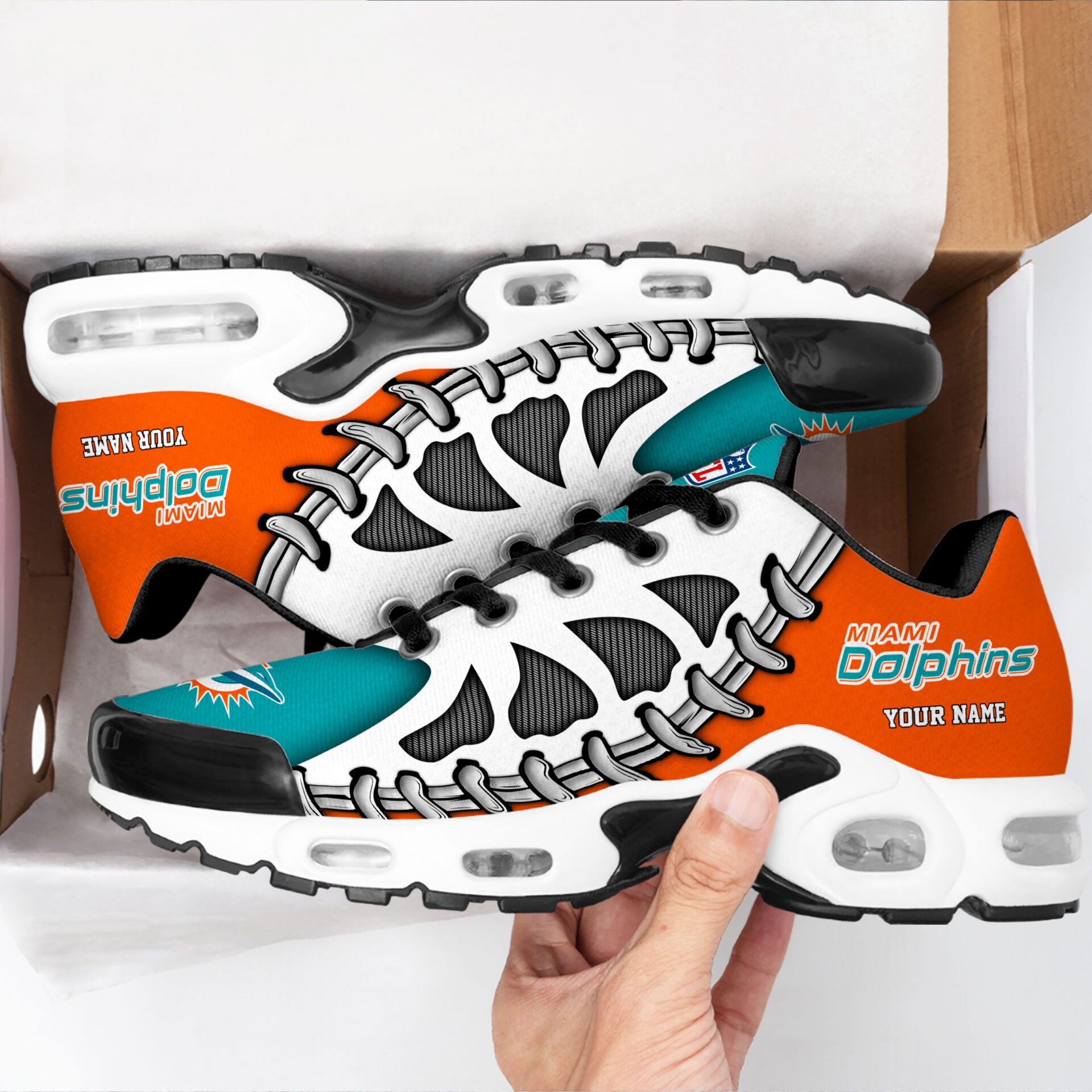 Ideafootwear Miami Dolphins TN Shoes Sneakers For Men And Women