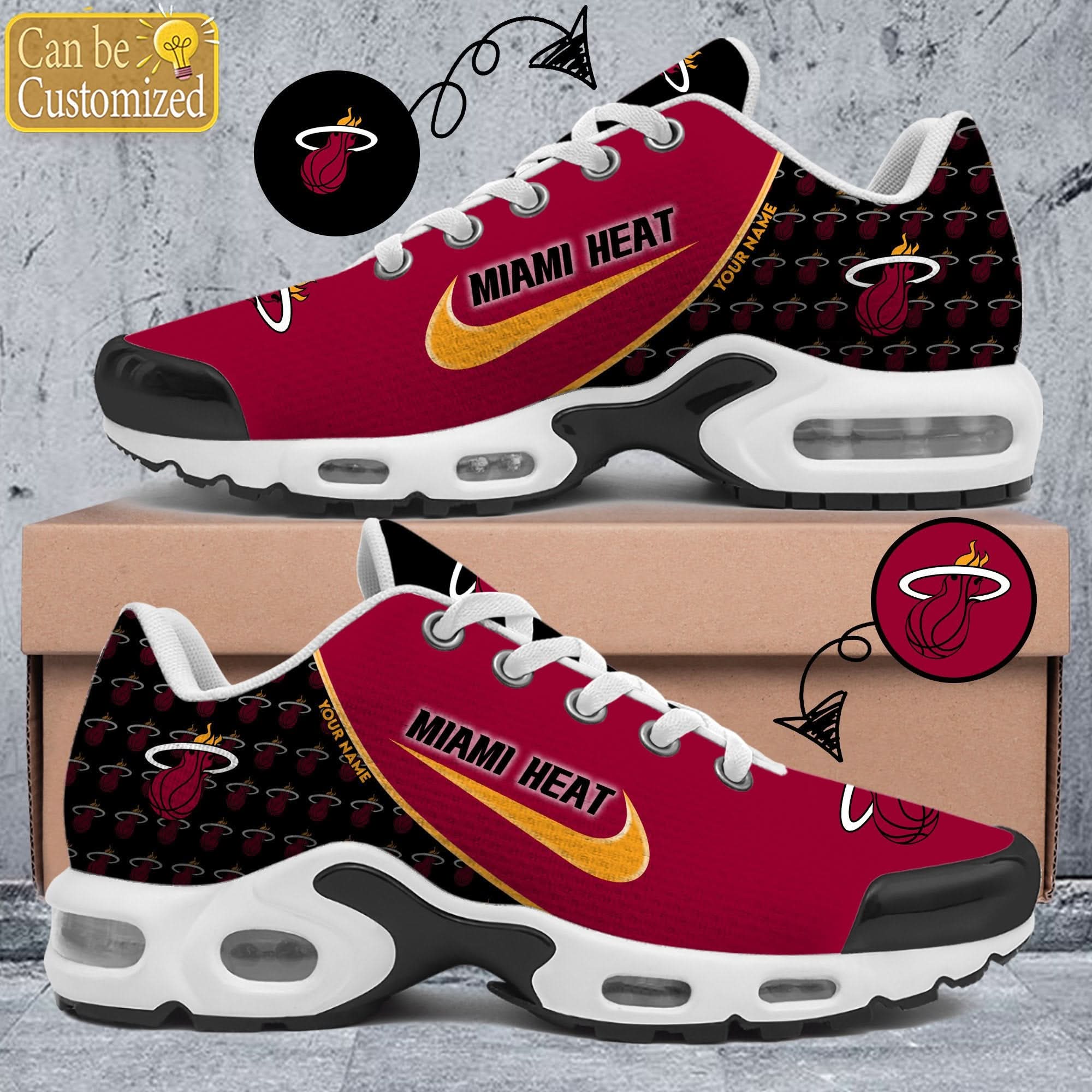 Ideafootwear Miami Heat TN Shoes Sneakers For Men And Women