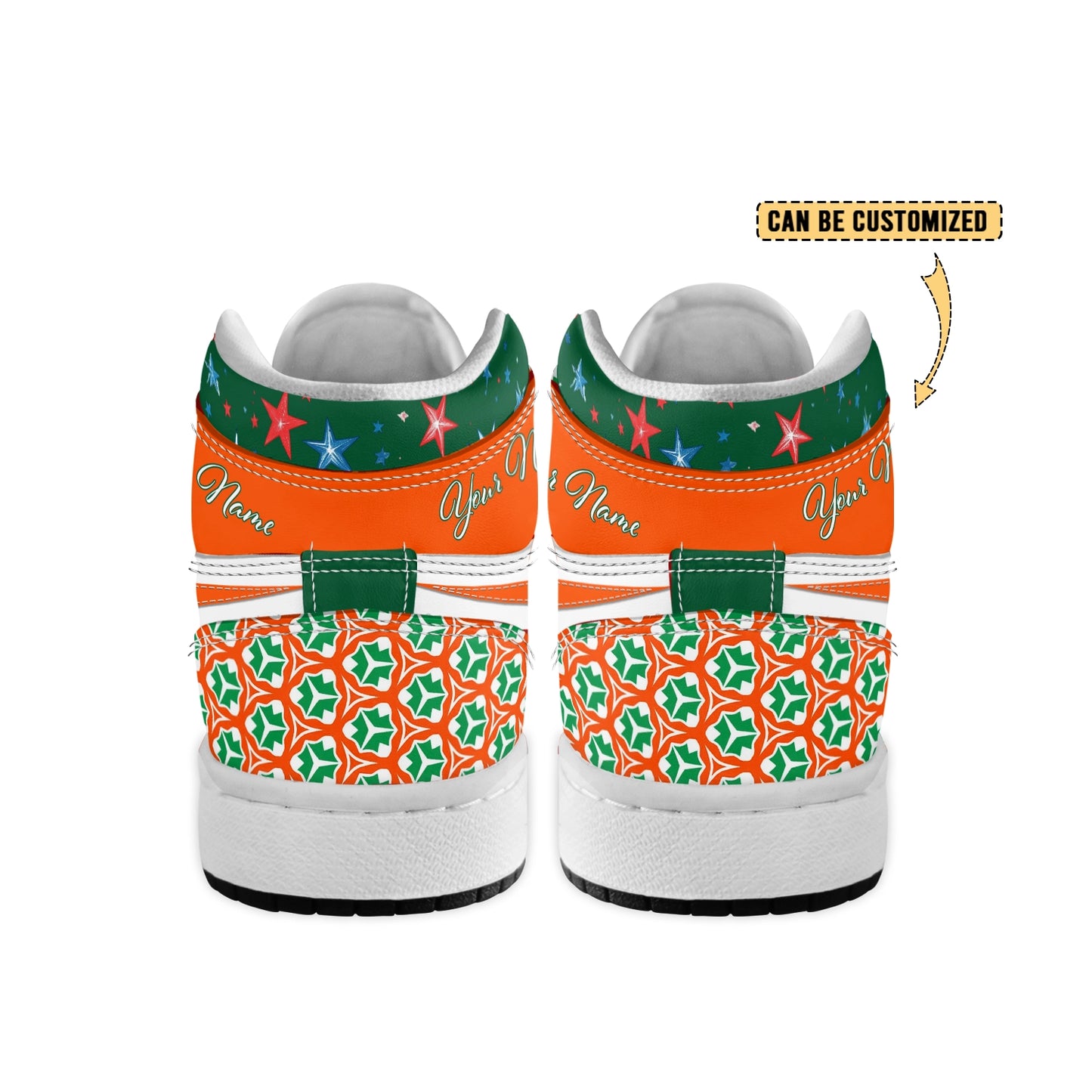 Ideafootwear  Miami Hurricanes AJ1 High Sneakers Shoes For Men And Women