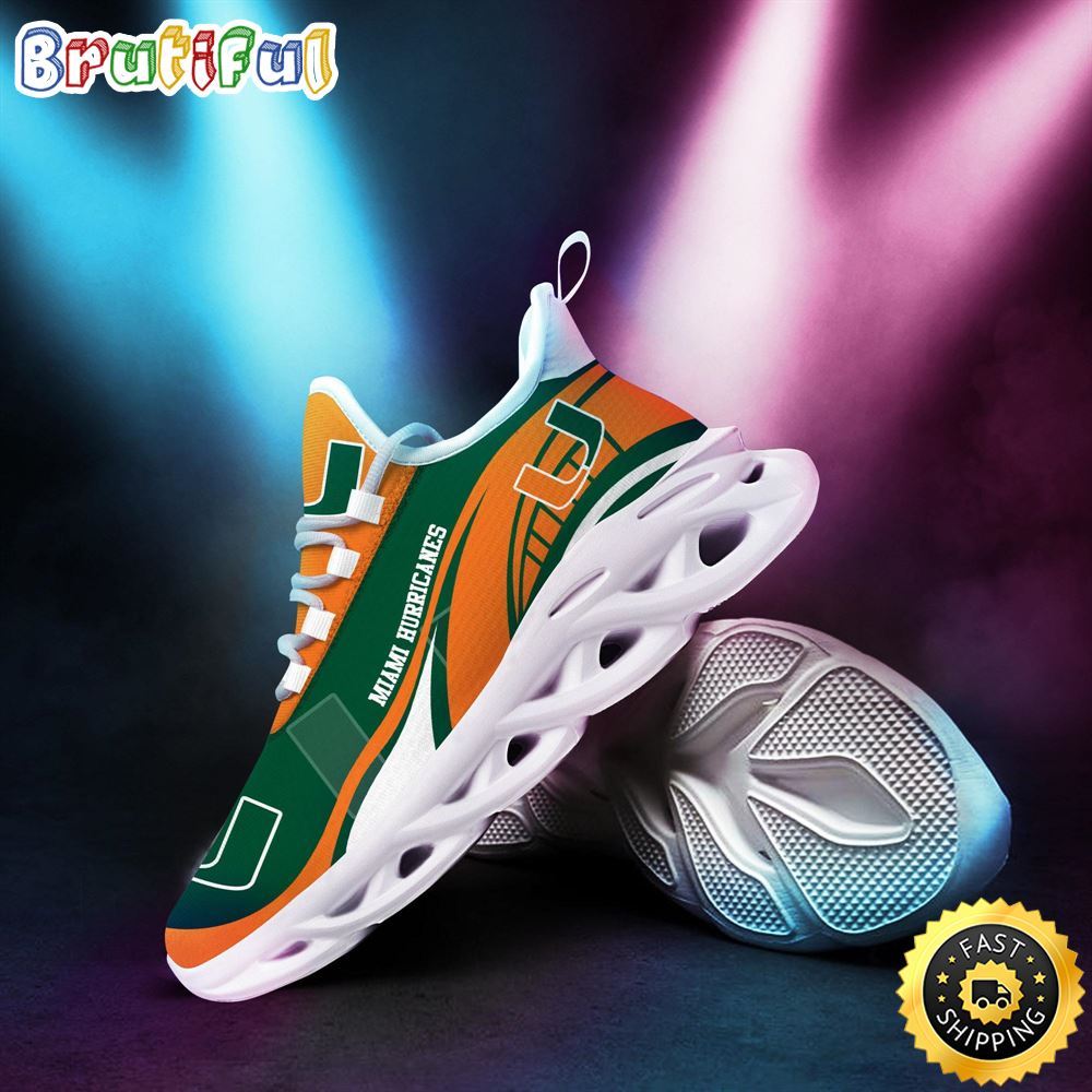 Ideafootwear Miami Hurricanes Max Soul Shoes Sneakers For Men And Women