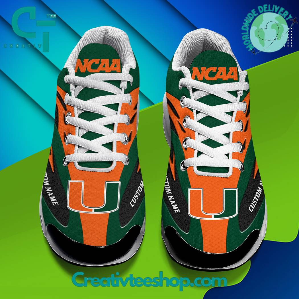 Ideafootwear Miami Hurricanes TN Shoes Sneakers For Men And Women
