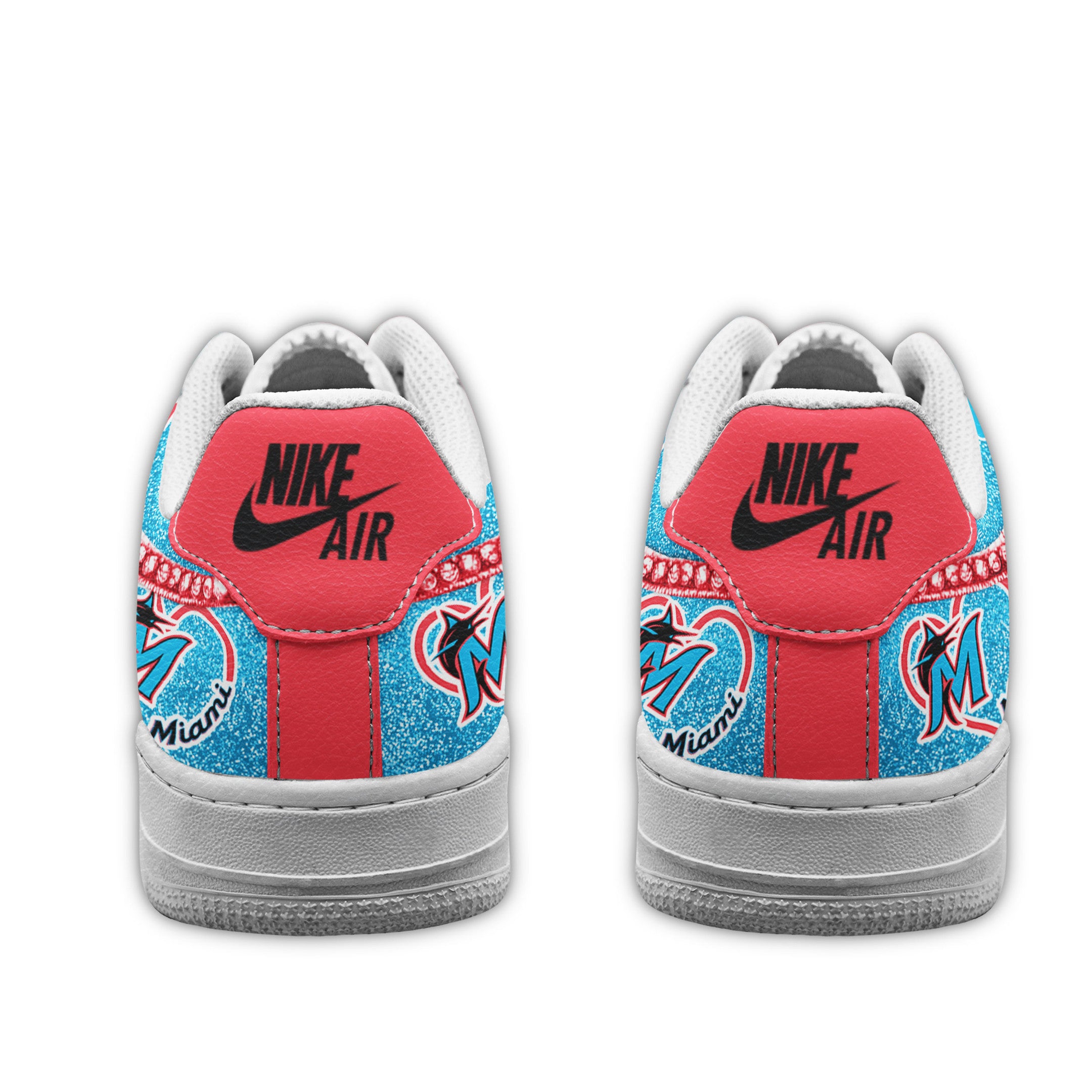Ideafootwear Miami Marlins Air Low-Top Sneakers Shoes For Men And Women 3