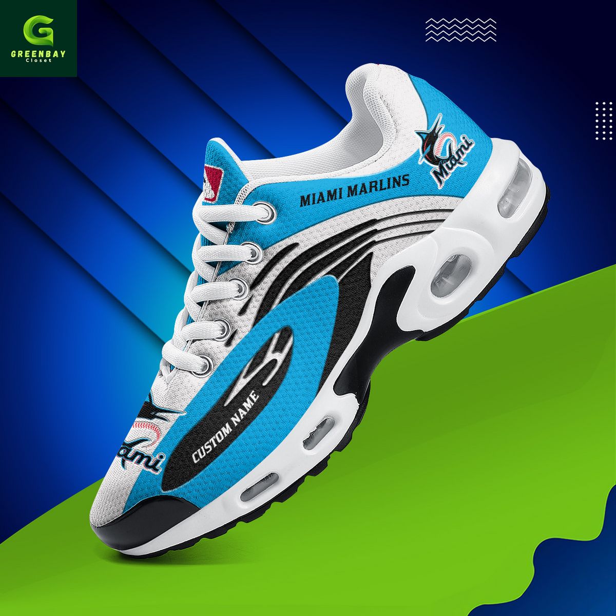 Ideafootwear Miami Marlins TN Shoes Sneakers For Men And Women
