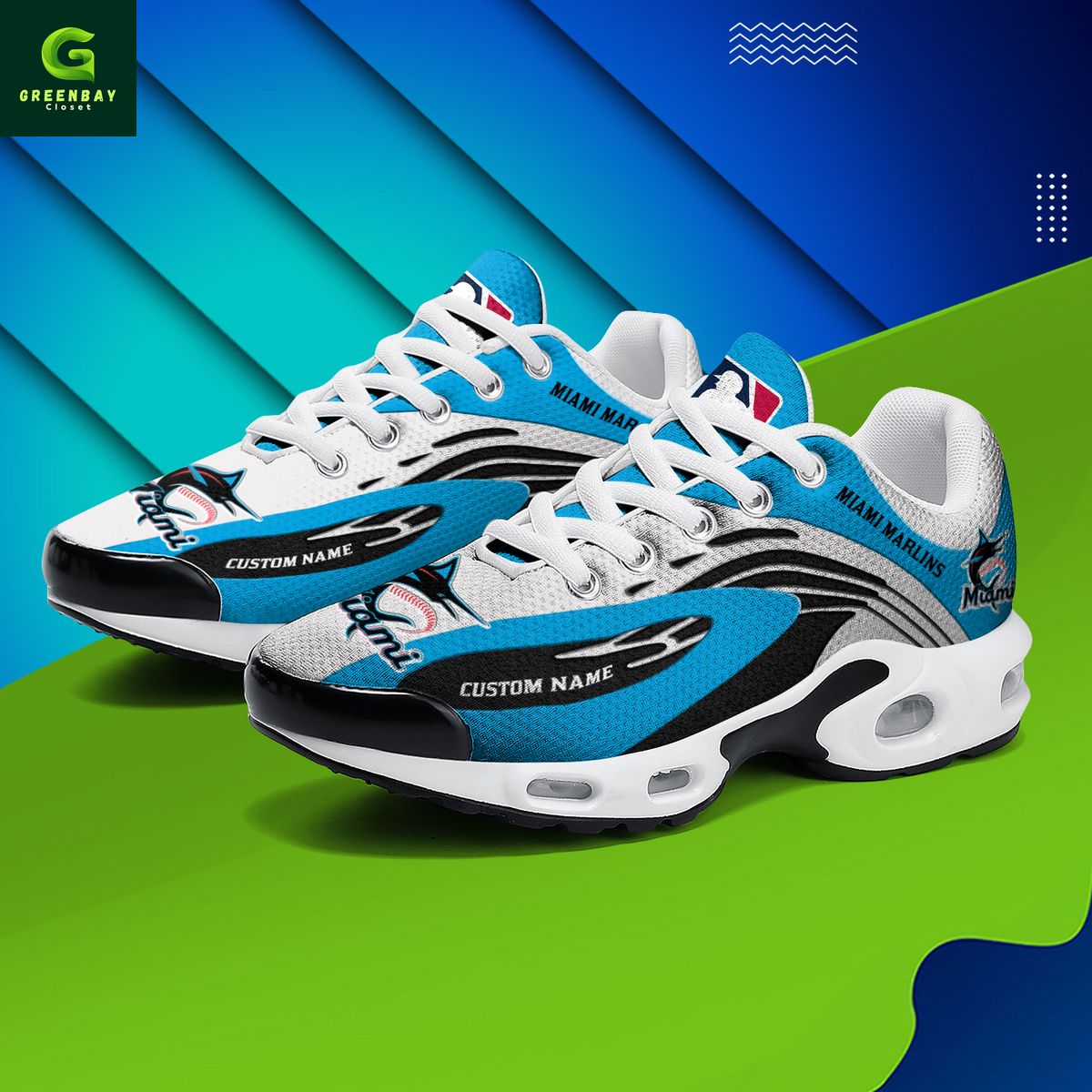 Ideafootwear Miami Marlins TN Shoes Sneakers For Men And Women