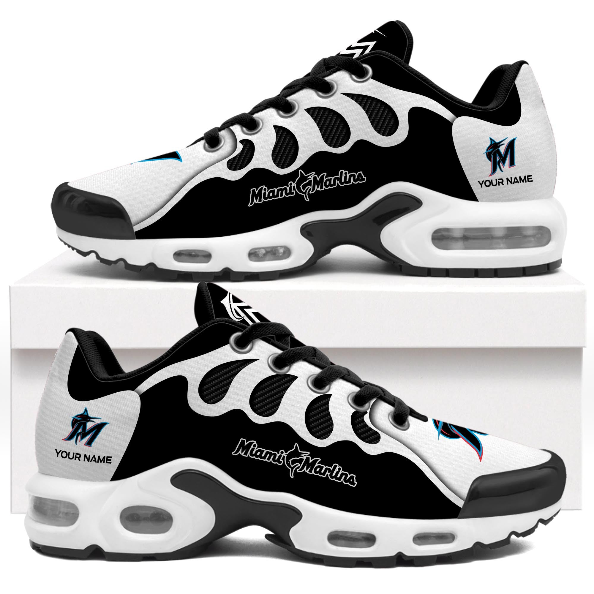 Ideafootwear Miami Marlins TN Shoes Sneakers For Men And Women
