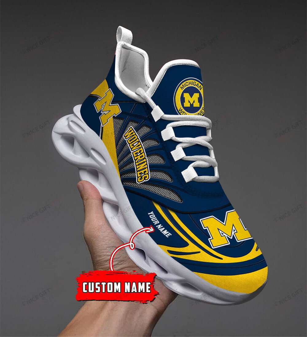 Ideafootwear Michigan Wolverines Max Soul Shoes Sneakers For Men And Women