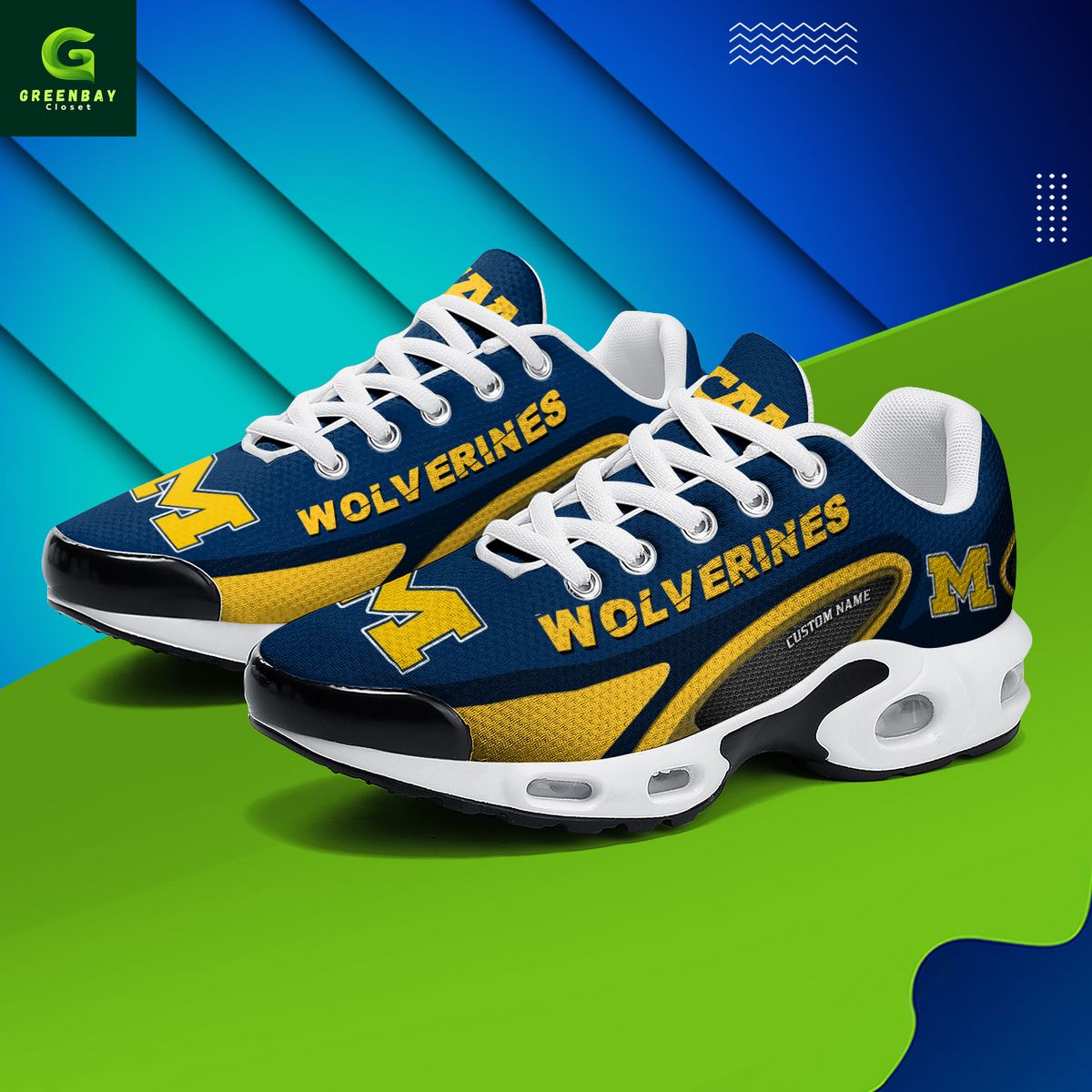 Ideafootwear Michigan Wolverines TN Shoes Sneakers For Men And Women