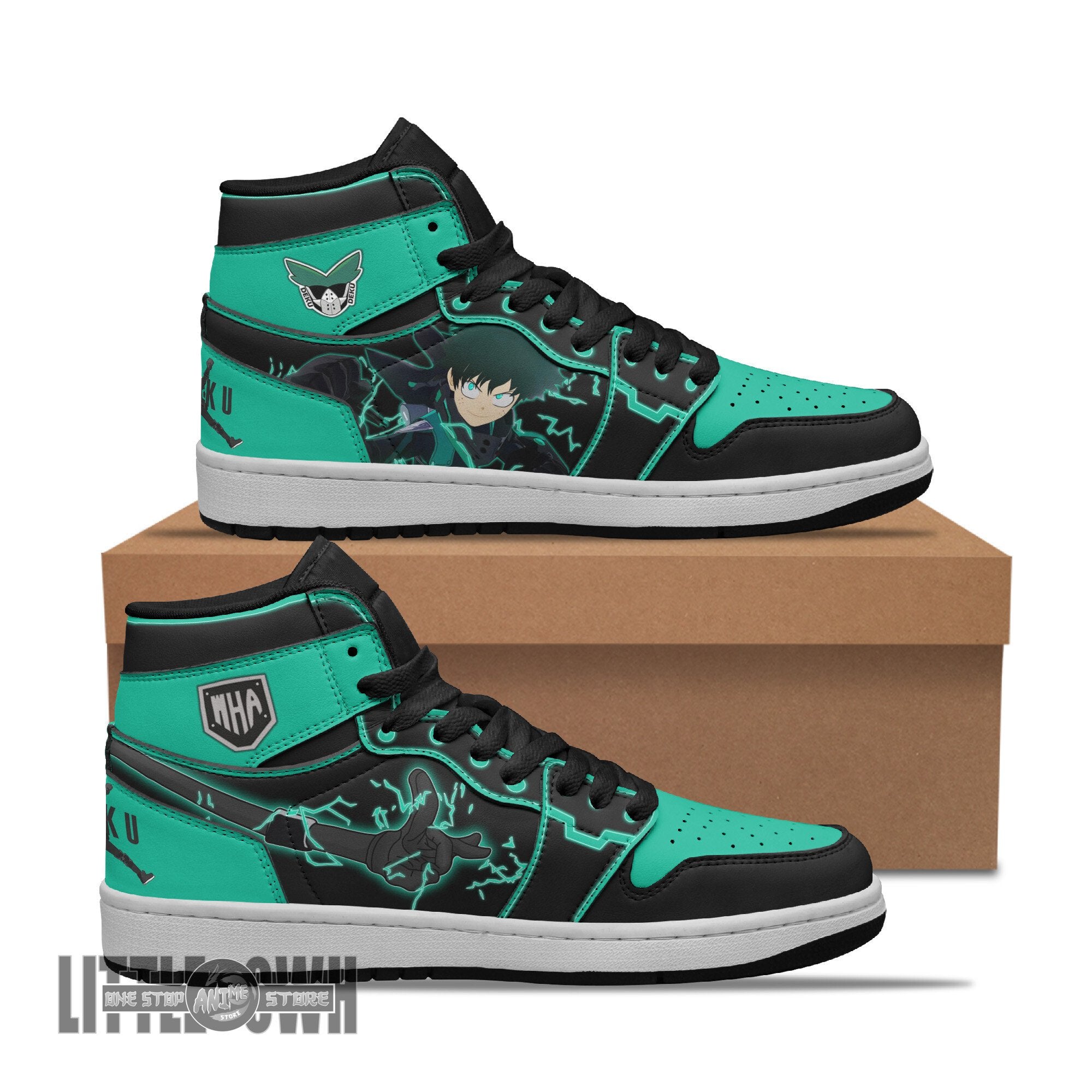 Ideafootwear Midoriya AJ1 High Sneakers Shoes For Men And Women