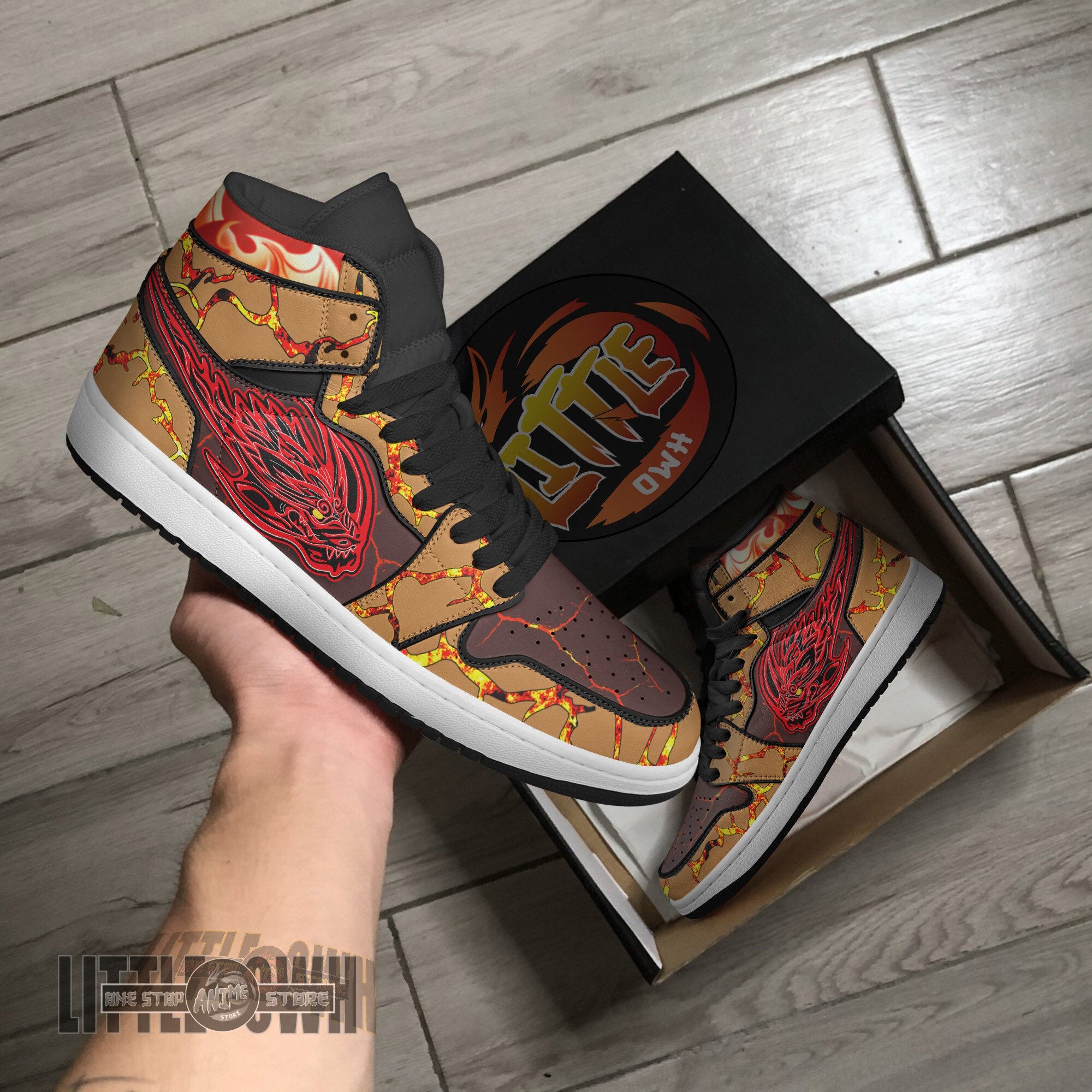 Ideafootwear Might Guy 8 Gates AJ1 High Sneakers Shoes For Men And Women