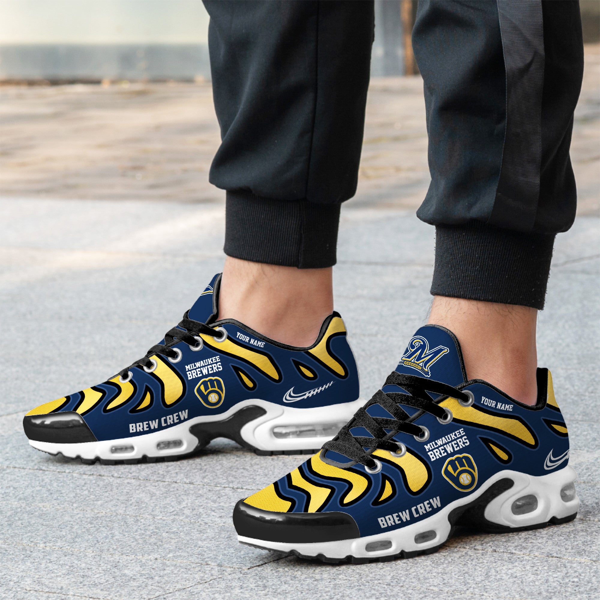Ideafootwear Milwaukee Brewers TN Shoes Sneakers For Men And Women