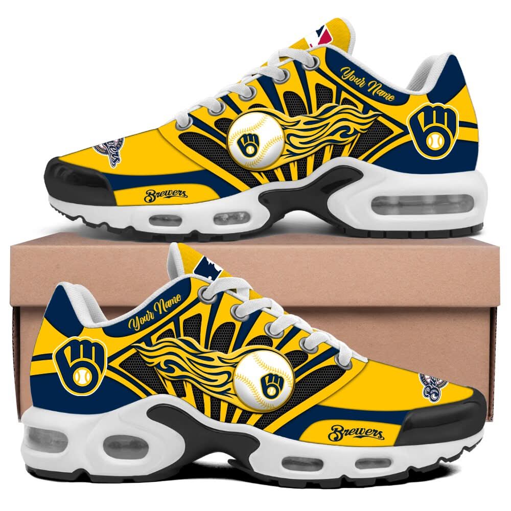 Ideafootwear Milwaukee Brewers TN Shoes Sneakers For Men And Women