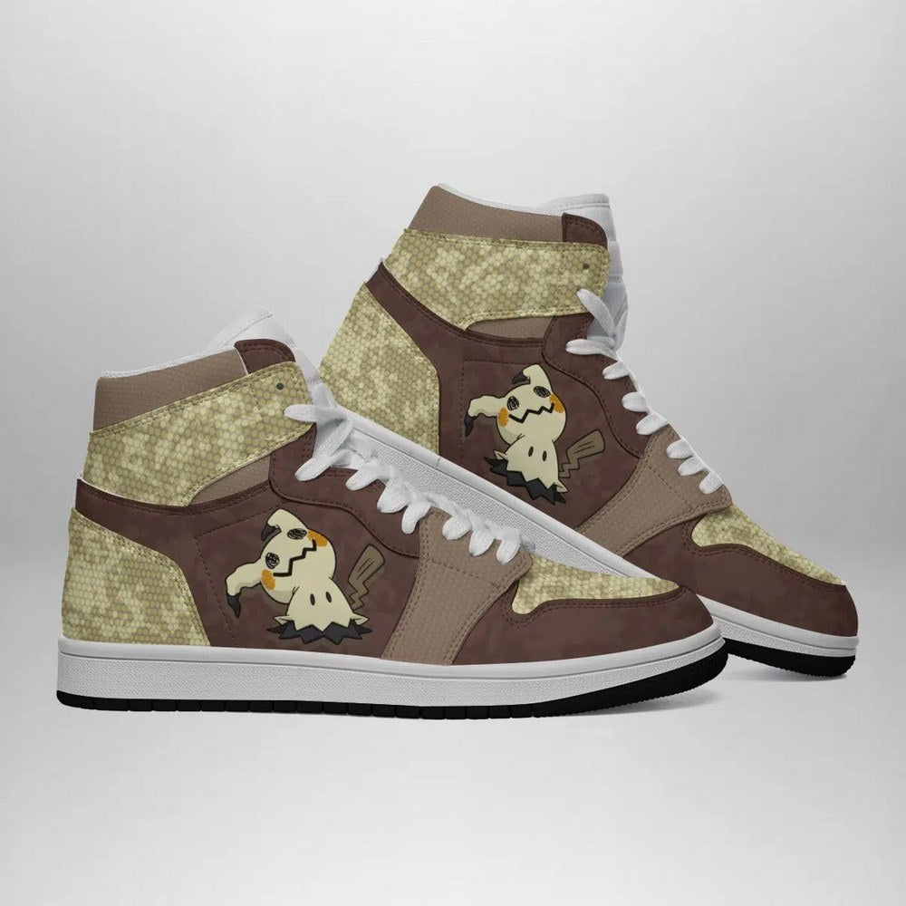 Ideafootwear Mimikyu Attack Pokemon AJ1 High Sneakers Shoes For Men And Women
