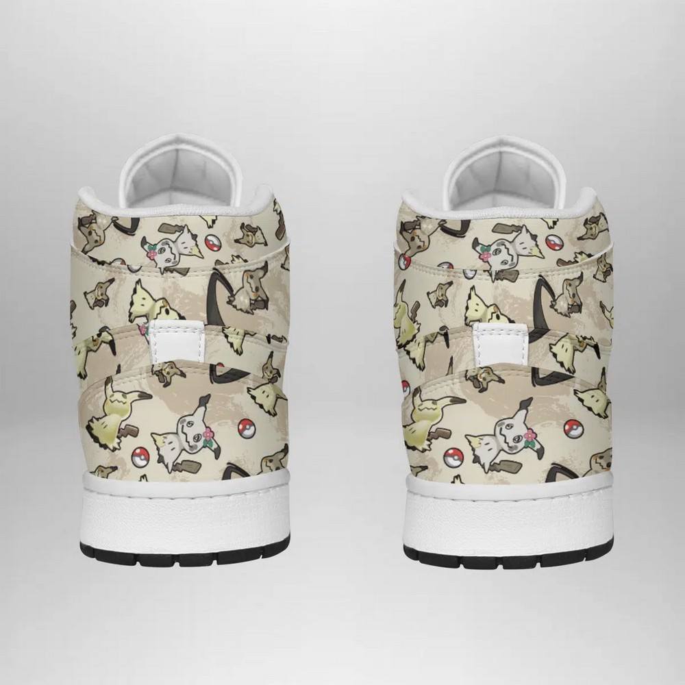 Ideafootwear Mimikyu Pattern Pokemon AJ1 High Sneakers Shoes For Men And Women