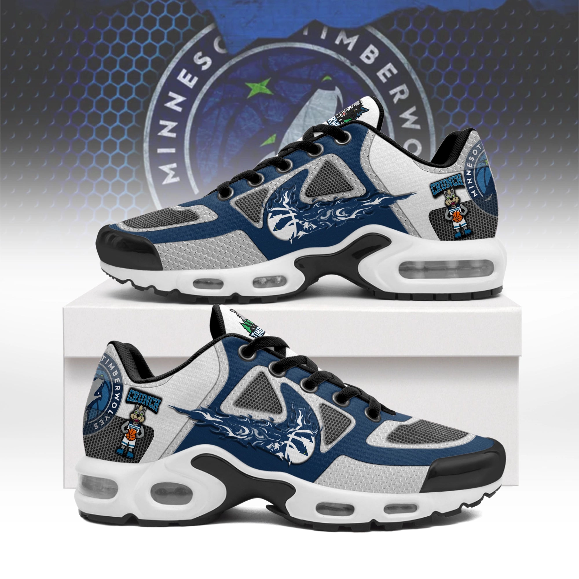 Ideafootwear Minnesota Timberwolves TN Shoes Sneakers For Men And Women