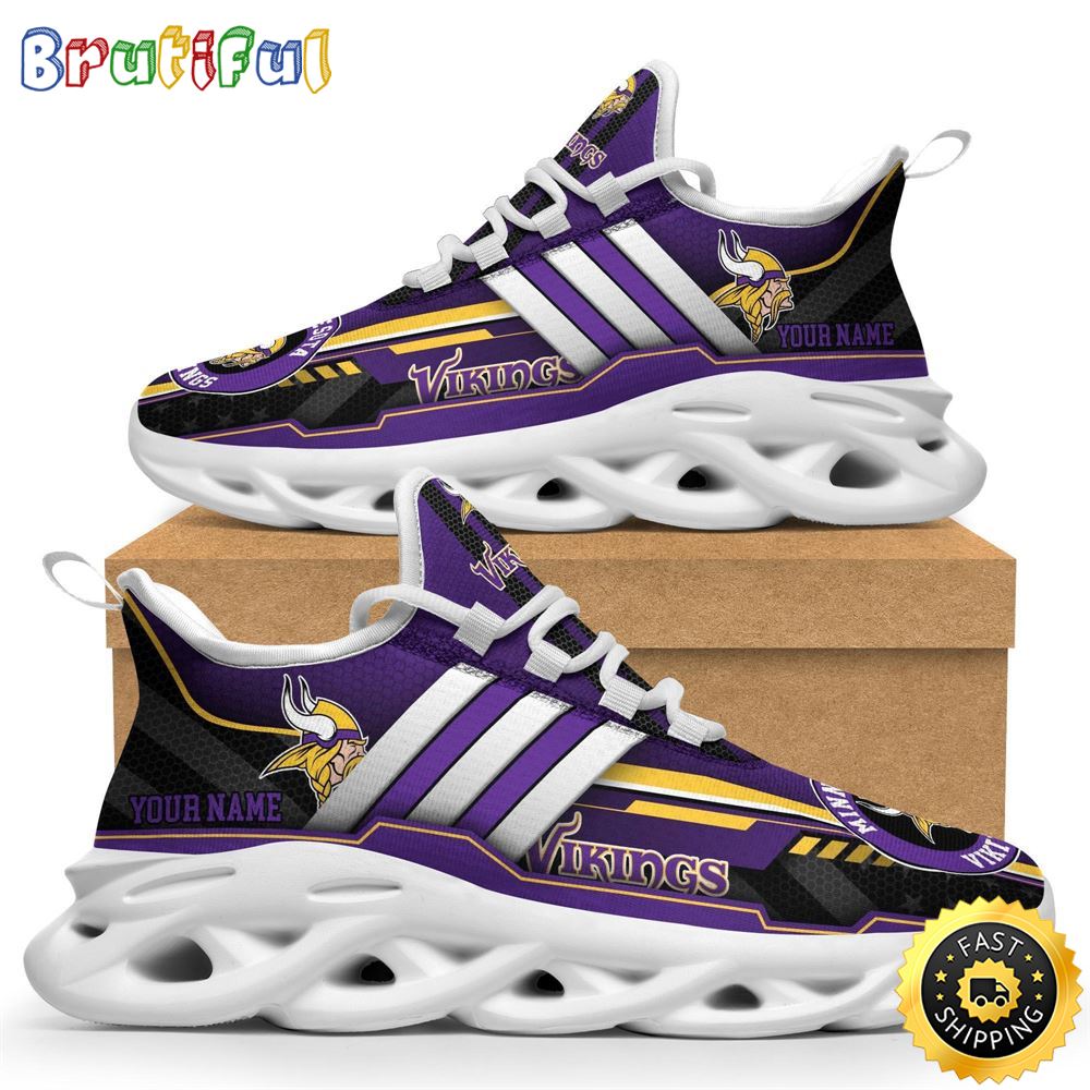 Ideafootwear Minnesota Vikings Max Soul Shoes Sneakers For Men And Women
