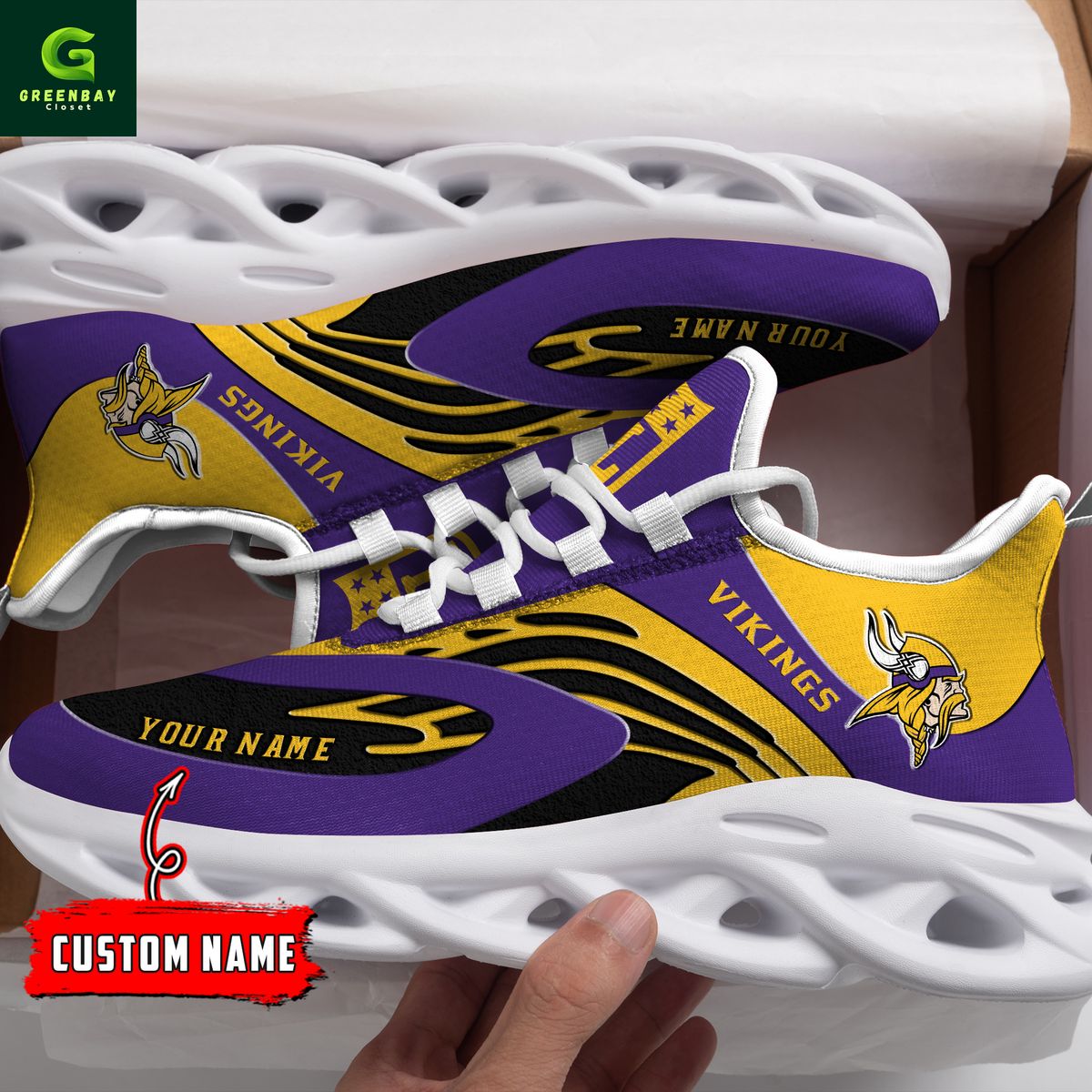 Ideafootwear Minnesota Vikings Max Soul Shoes Sneakers For Men And Women
