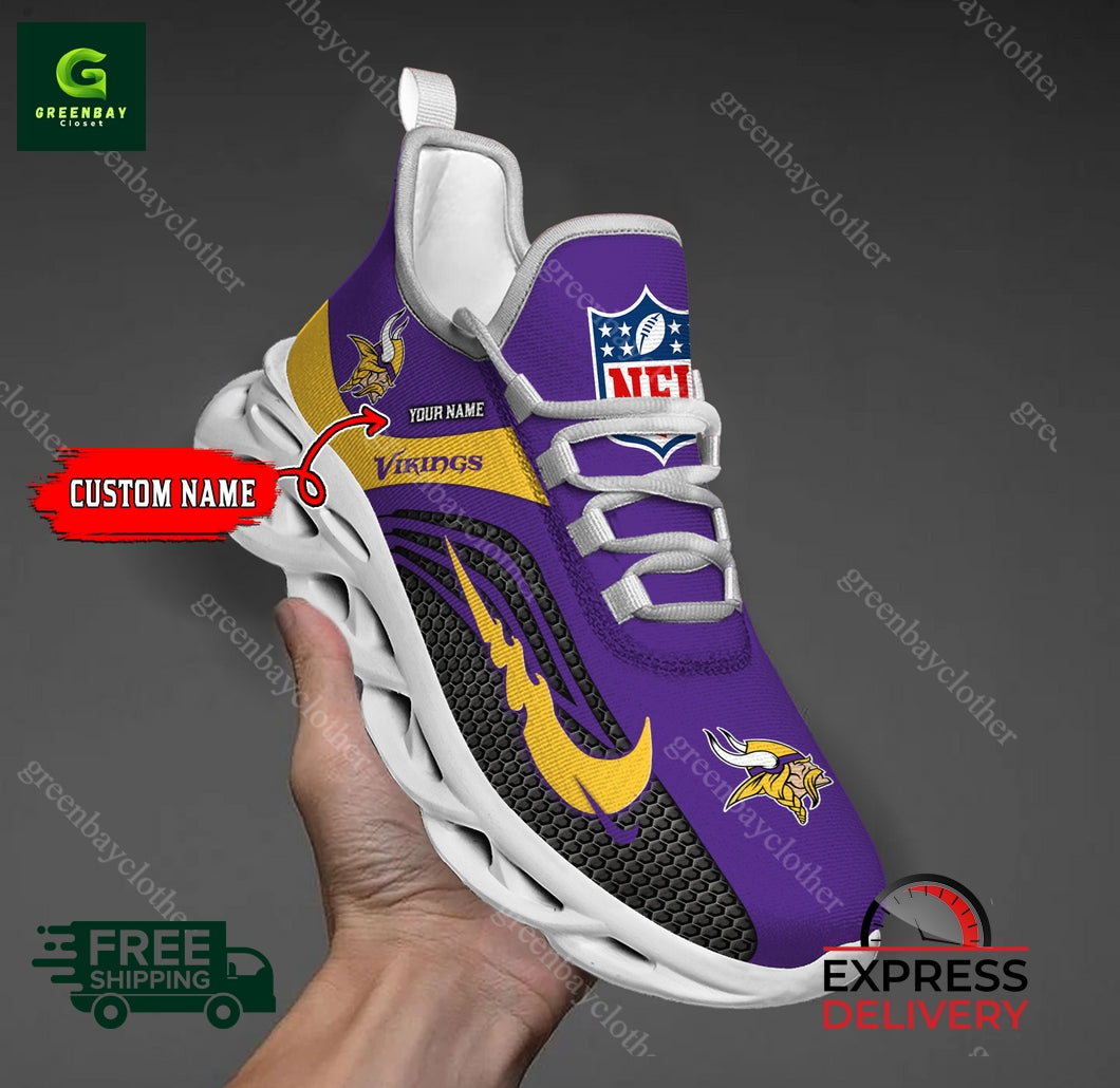 Ideafootwear Minnesota Vikings Max Soul Shoes Sneakers For Men And Women