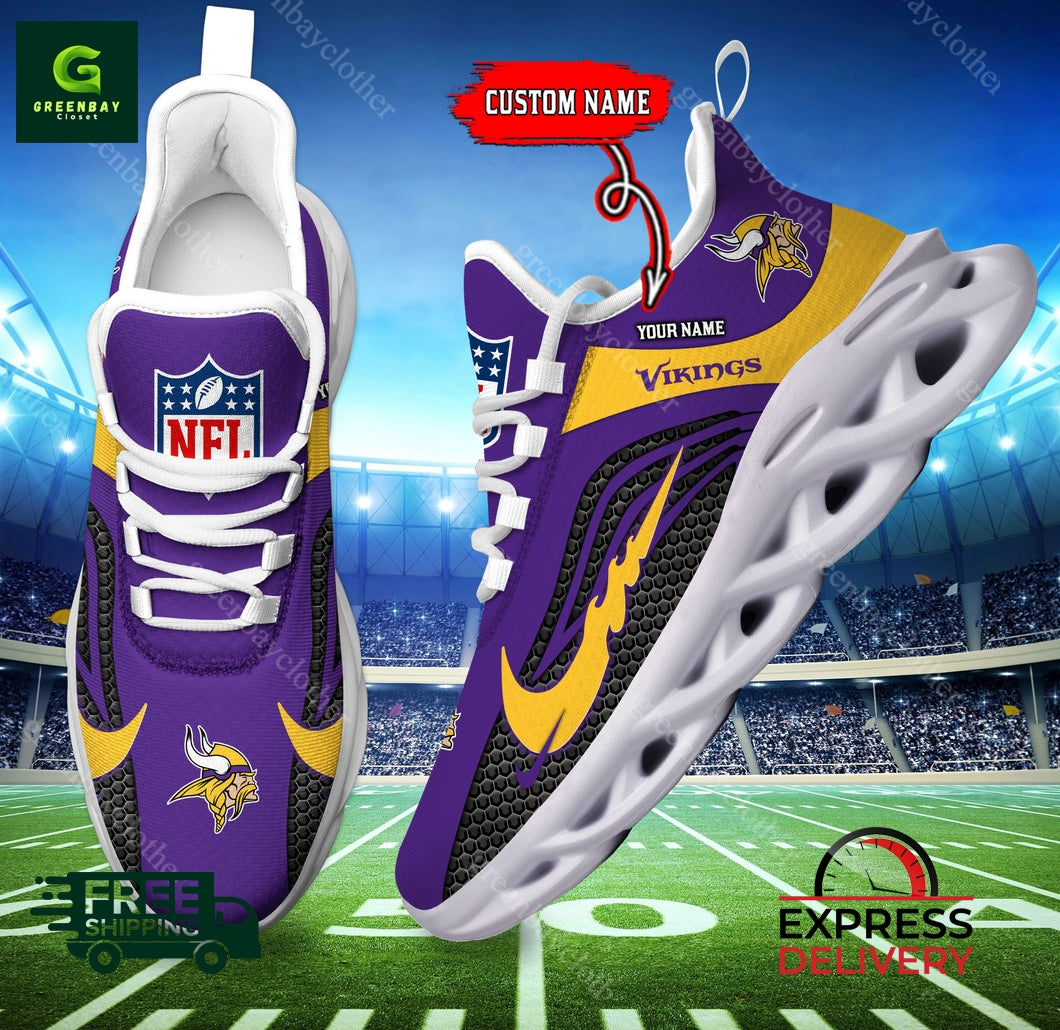 Ideafootwear Minnesota Vikings Max Soul Shoes Sneakers For Men And Women