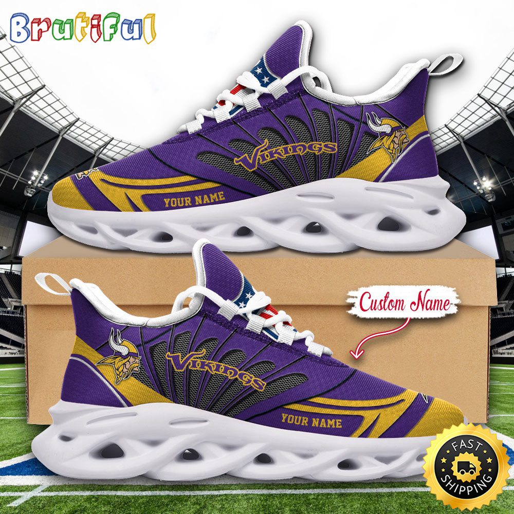 Ideafootwear Minnesota Vikings Max Soul Shoes Sneakers For Men And Women