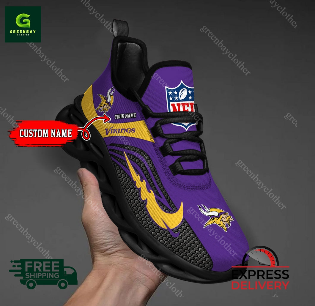 Ideafootwear Minnesota Vikings Max Soul Shoes Sneakers For Men And Women