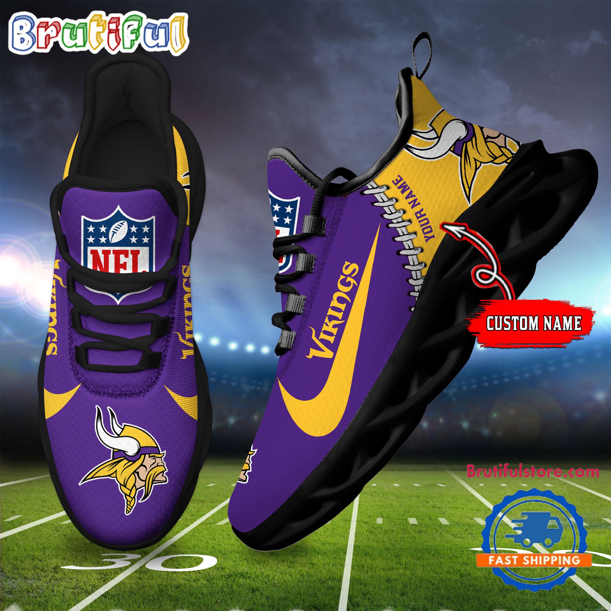 Ideafootwear Minnesota Vikings Max Soul Shoes Sneakers For Men And Women