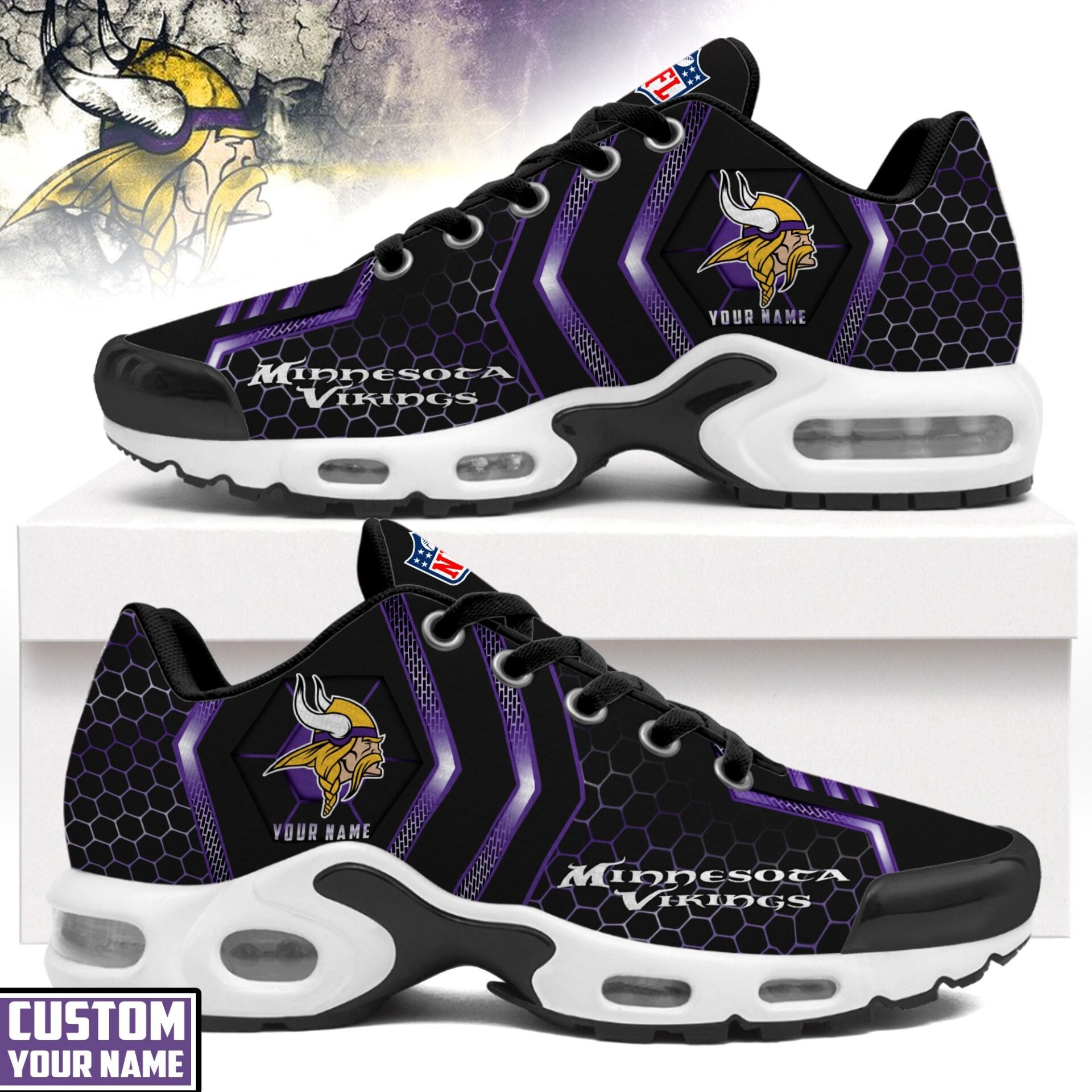 Ideafootwear Minnesota Vikings TN Shoes Sneakers For Men And Women