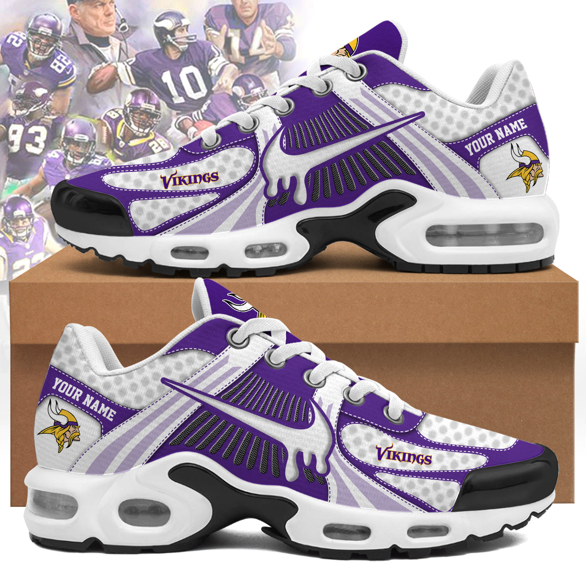 Ideafootwear Minnesota Vikings TN Shoes Sneakers For Men And Women