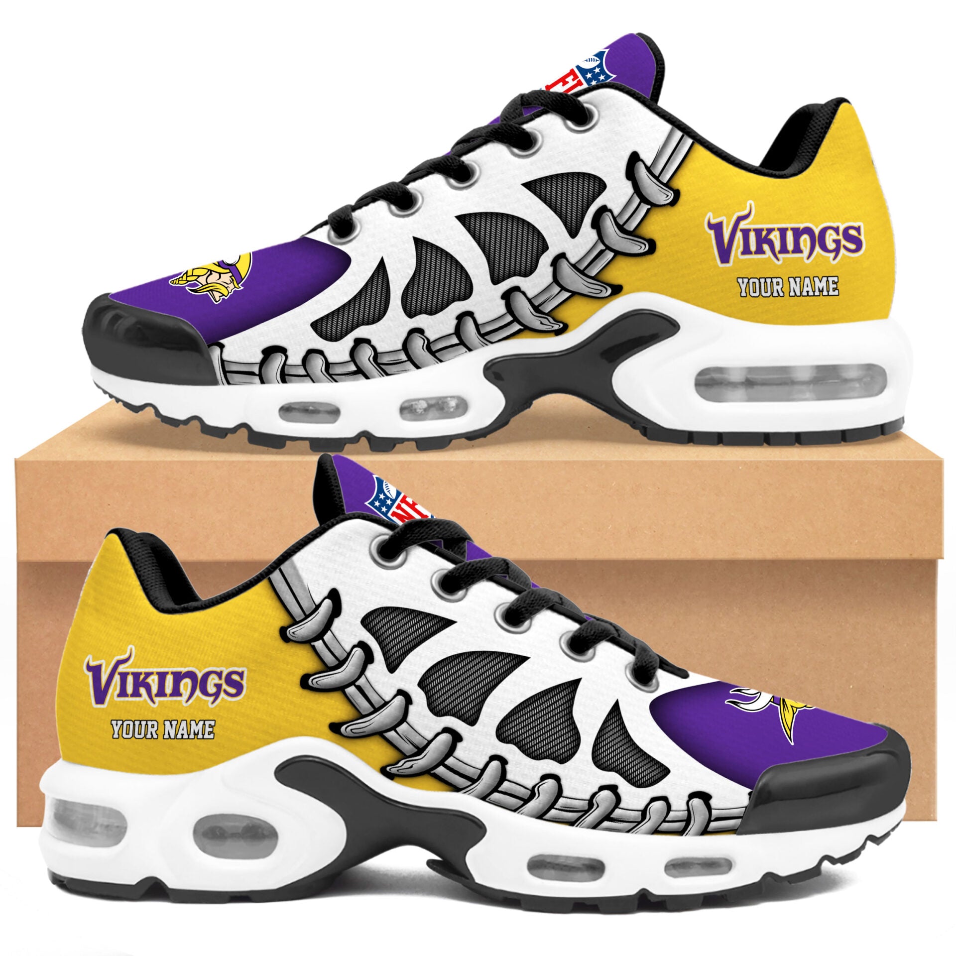 Ideafootwear Minnesota Vikings TN Shoes Sneakers For Men And Women