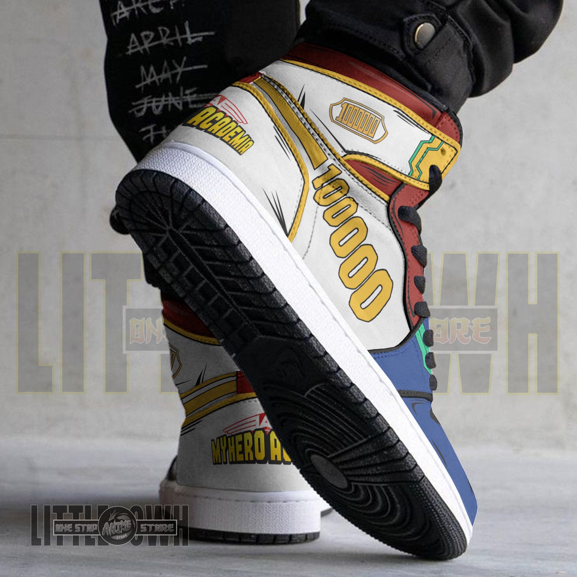 Ideafootwear Mirio Togata AJ1 High Sneakers Shoes For Men And Women
