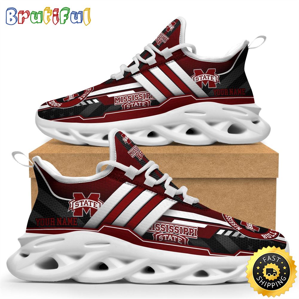 Ideafootwear Mississippi State Bulldogs Max Soul Shoes Sneakers For Men And Women