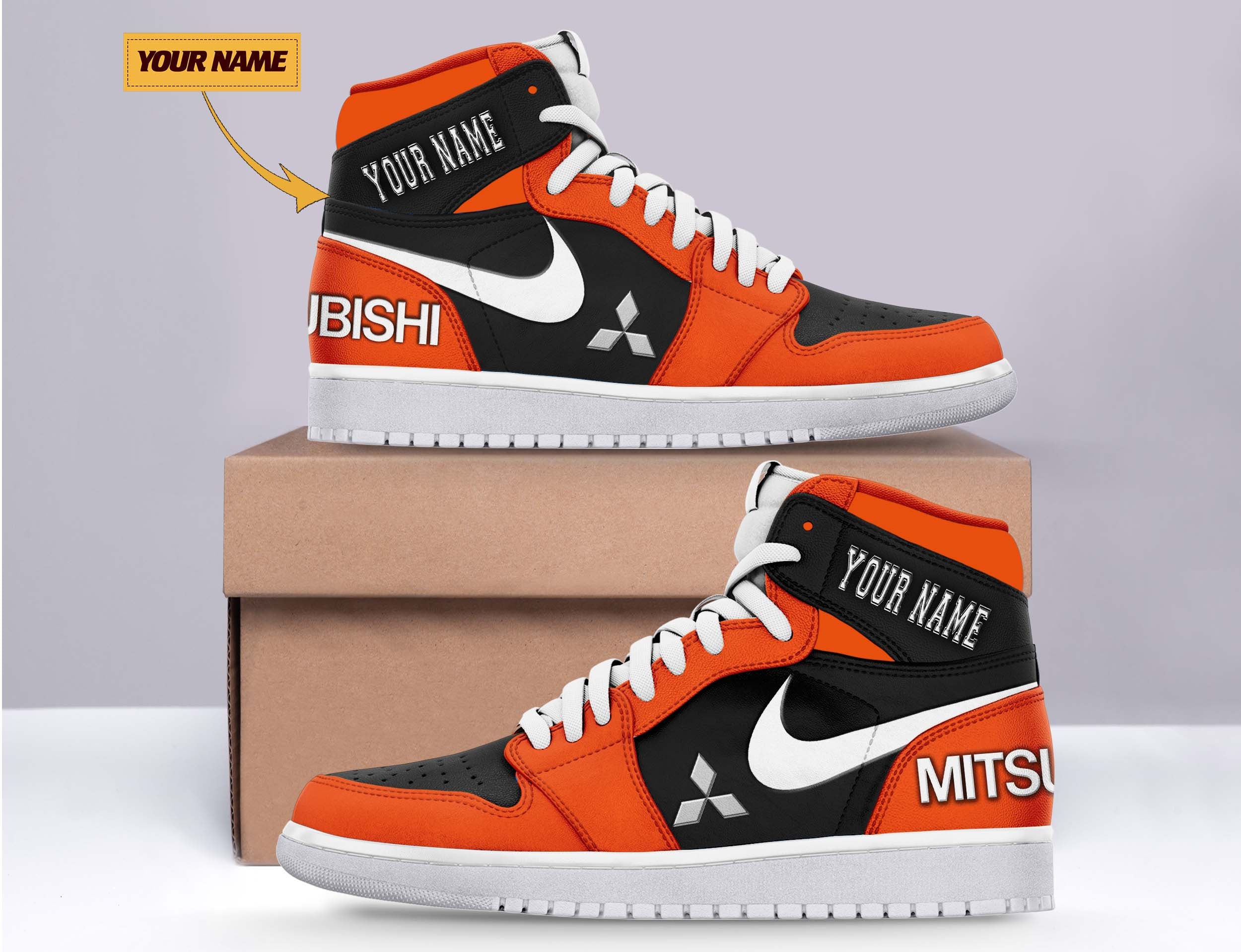 Ideafootwear Mitsubishi AJ1 High Sneakers Shoes For Men And Women