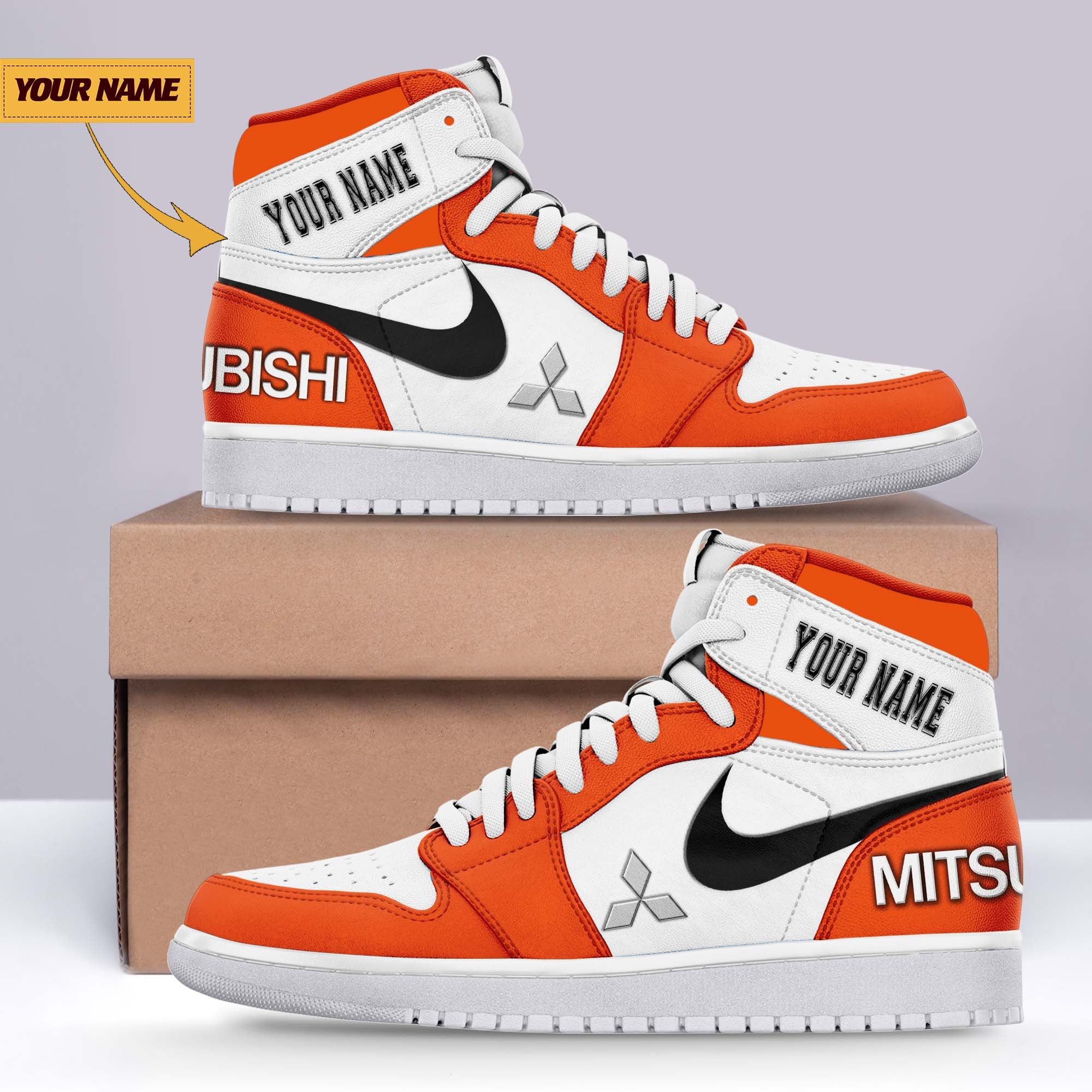 Ideafootwear Mitsubishi AJ1 High Sneakers Shoes For Men And Women