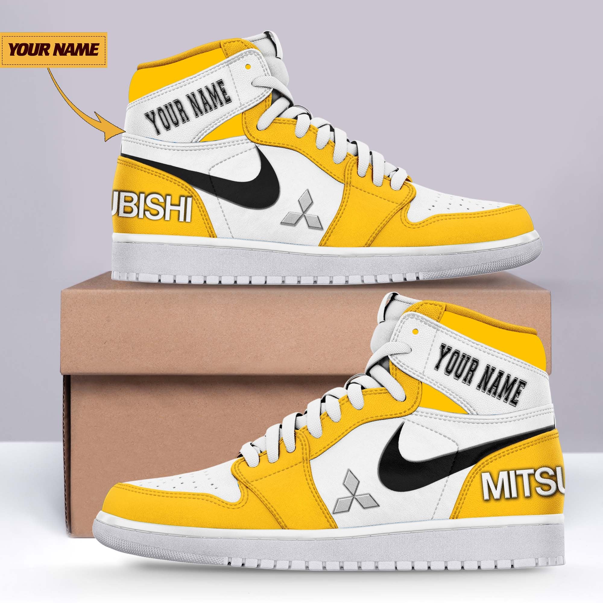 Ideafootwear Mitsubishi AJ1 High Sneakers Shoes For Men And Women